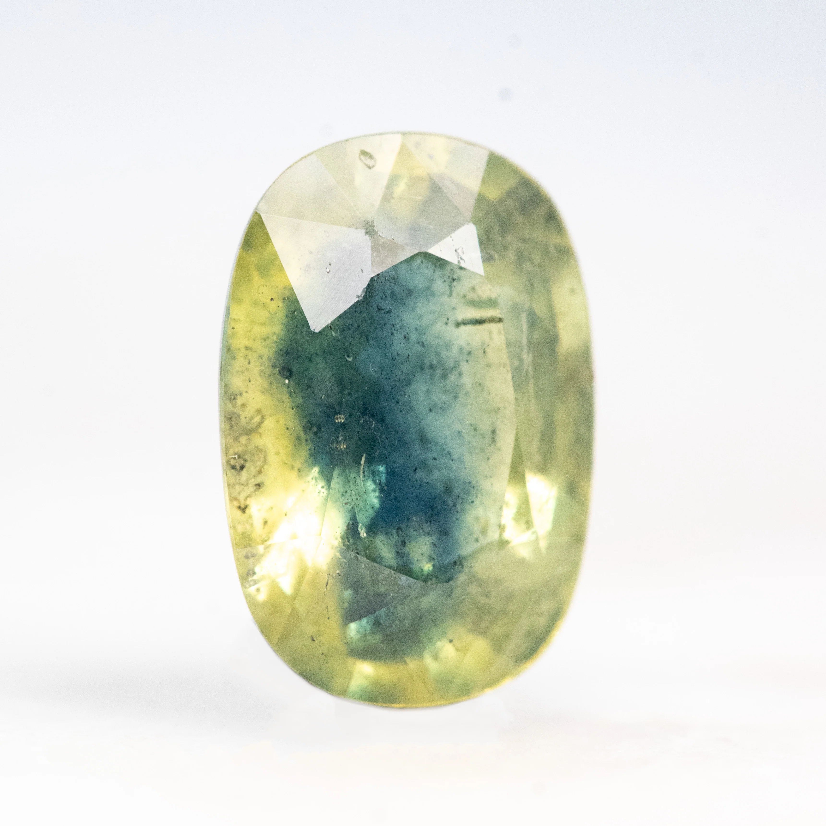 2.72 Carat Bicolor Blue + Yellow Oval Sapphire for Custom Work - Inventory Code BCOS272 - Image 4