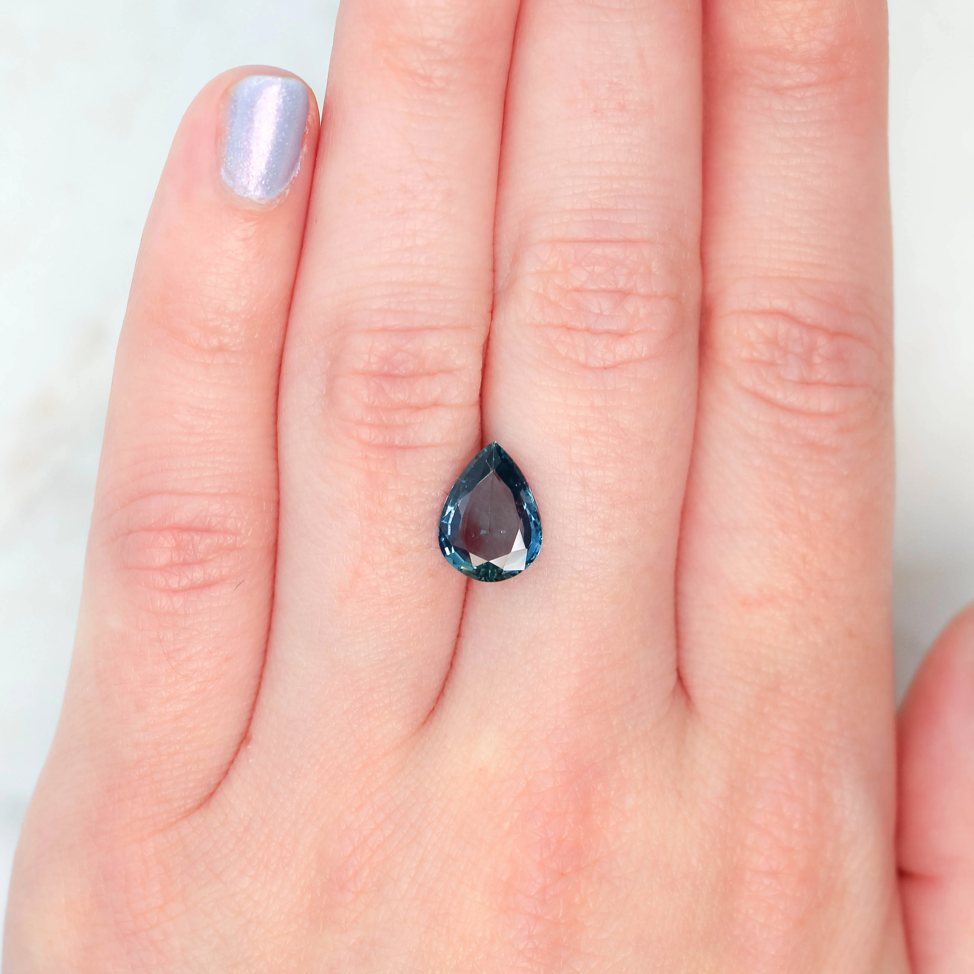 2.72 Carat Clear Blue Pear Sapphire for Custom Work - Inventory Code BPS272 - Image 2