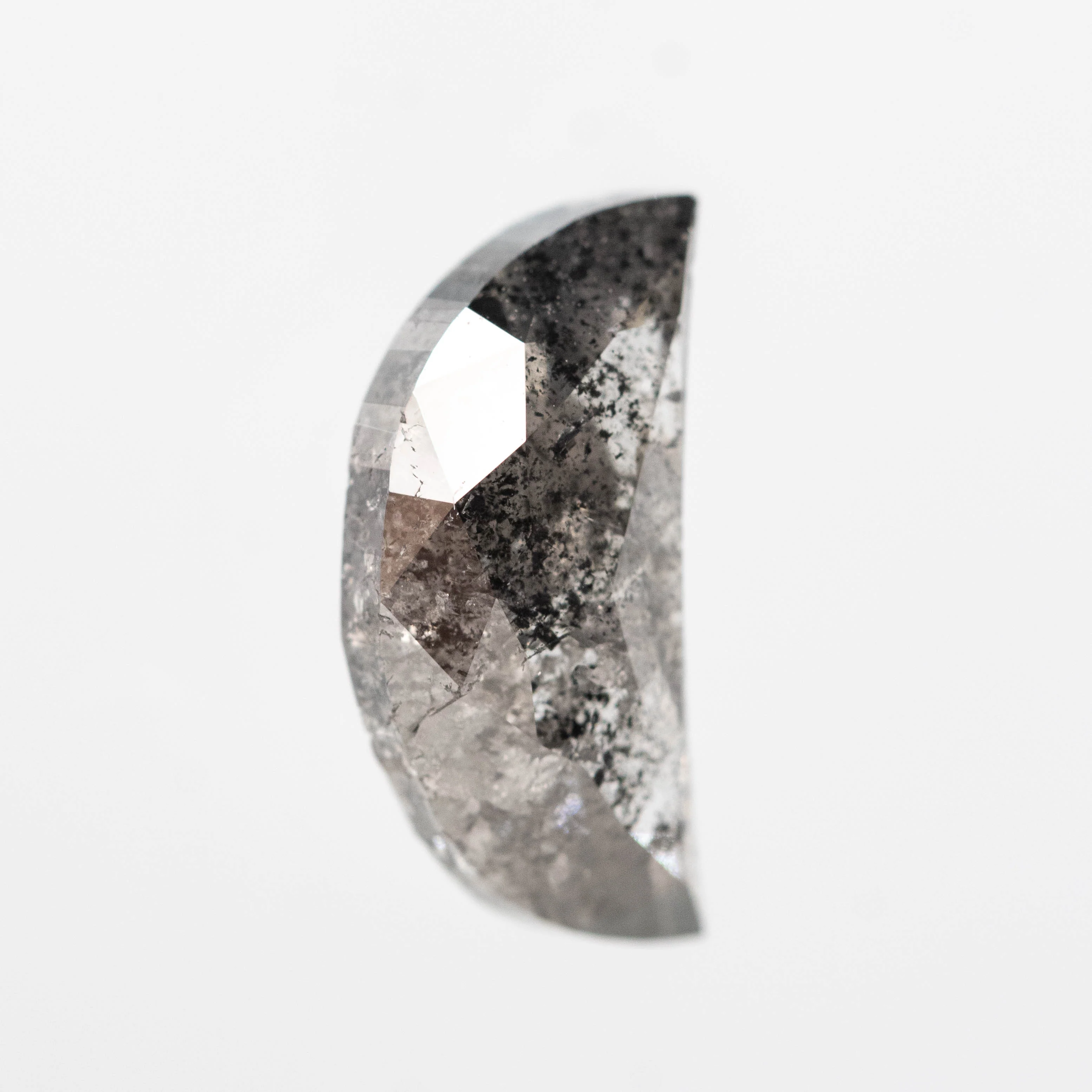 2.73 Carat Dark Gray Salt and Pepper Crescent Diamond for Custom Work - Inventory Code DSC273 - Image 4