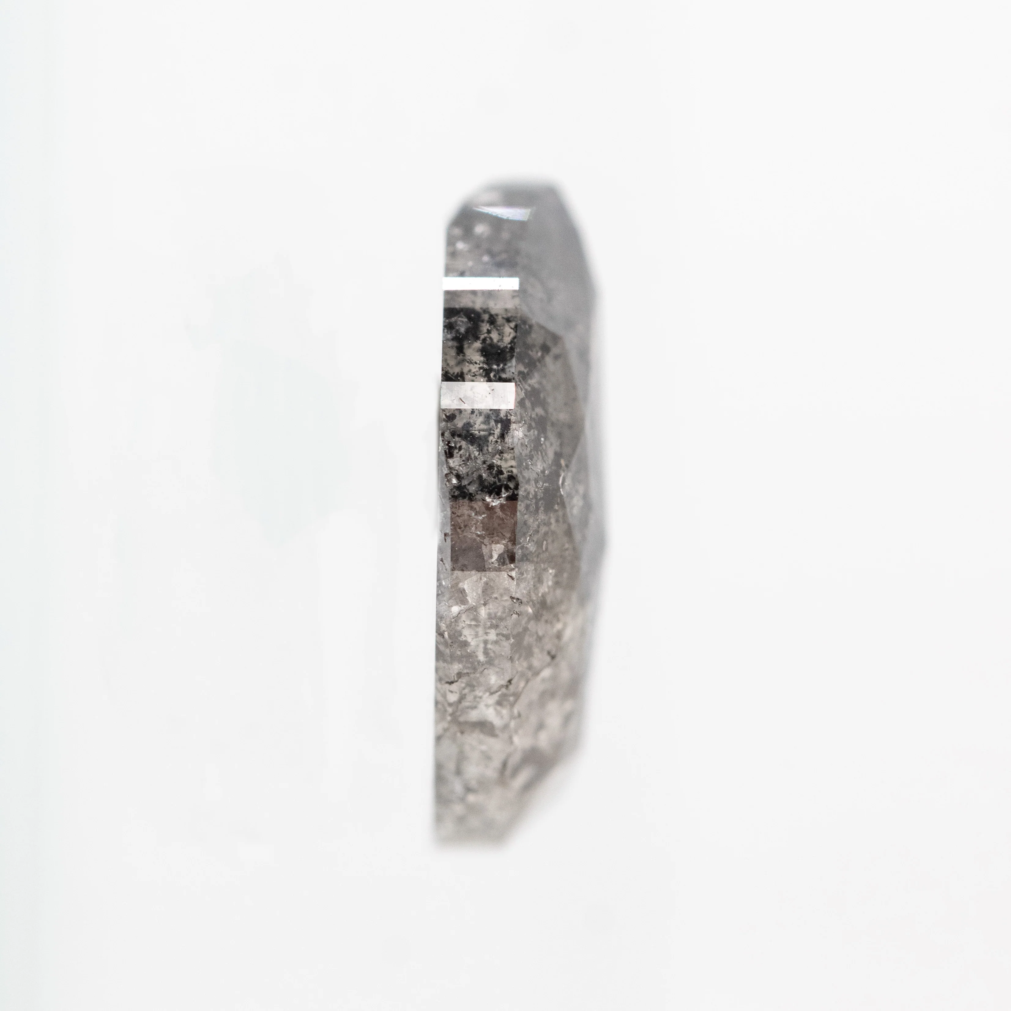2.73 Carat Dark Gray Salt and Pepper Crescent Diamond for Custom Work - Inventory Code DSC273 - Image 5
