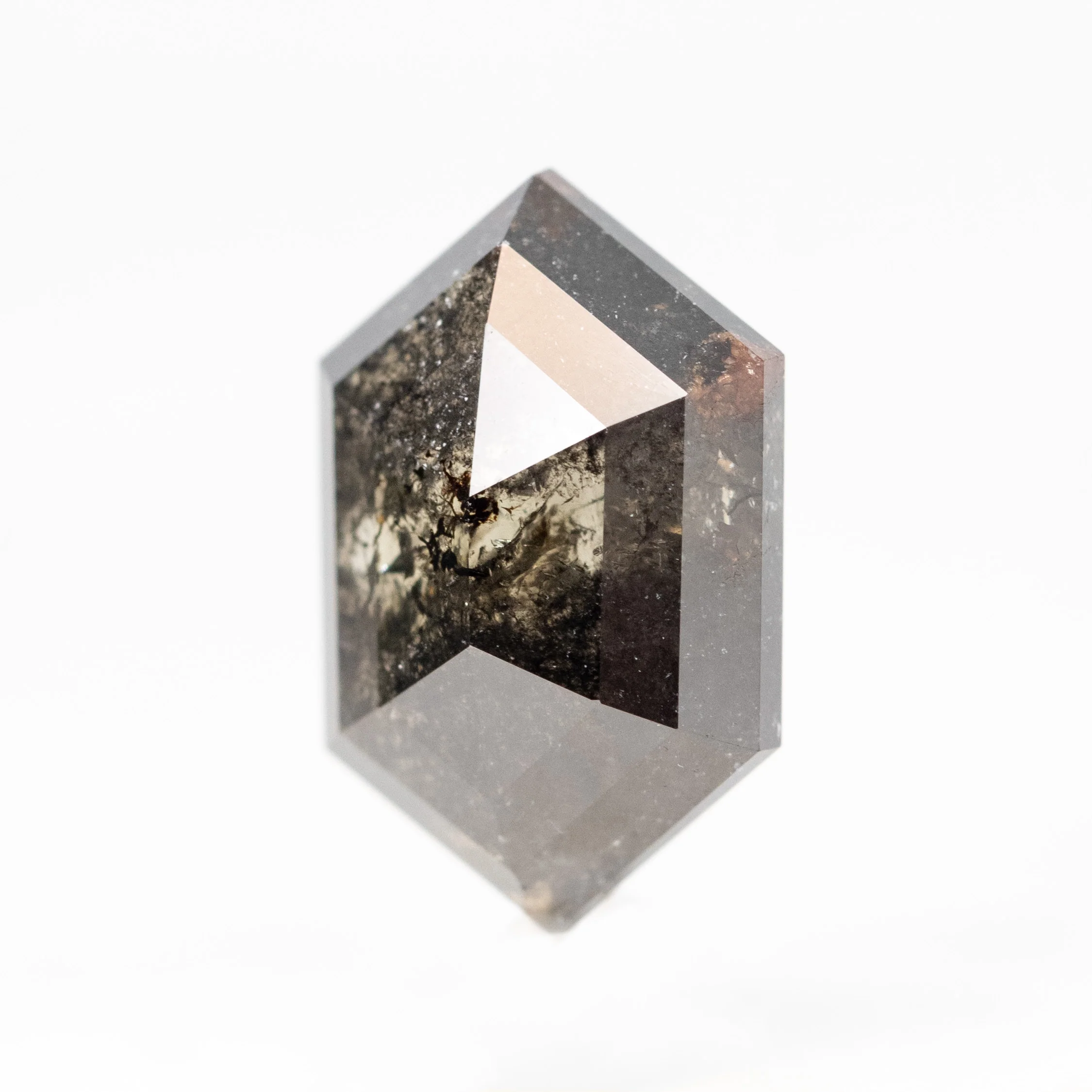 2.83 Carat Black Elongated Hexagon Salt and Pepper Diamond for Custom Work - Inventory Code BCH283 - Image 3