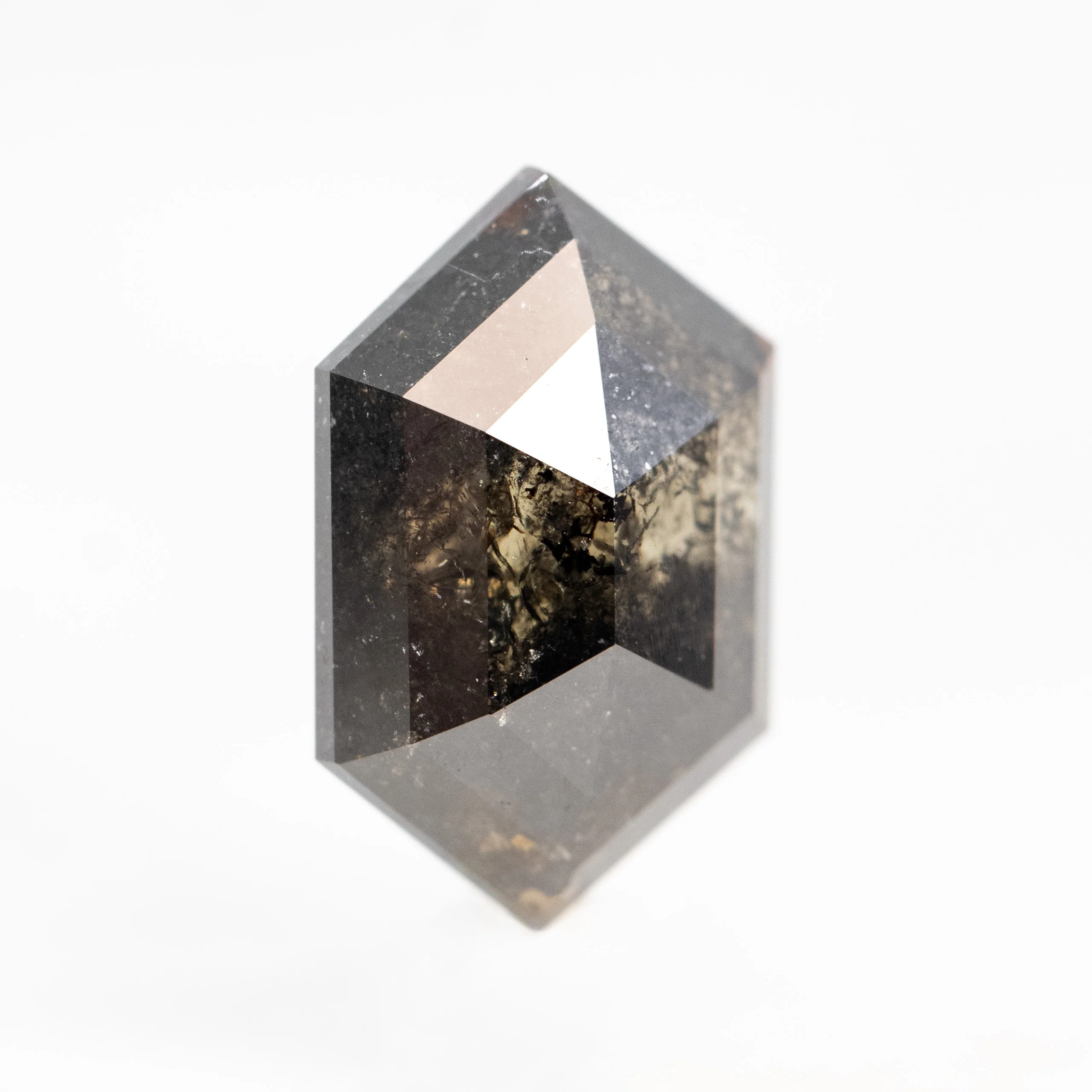 2.83 Carat Black Elongated Hexagon Salt and Pepper Diamond for Custom Work - Inventory Code BCH283 - Image 4