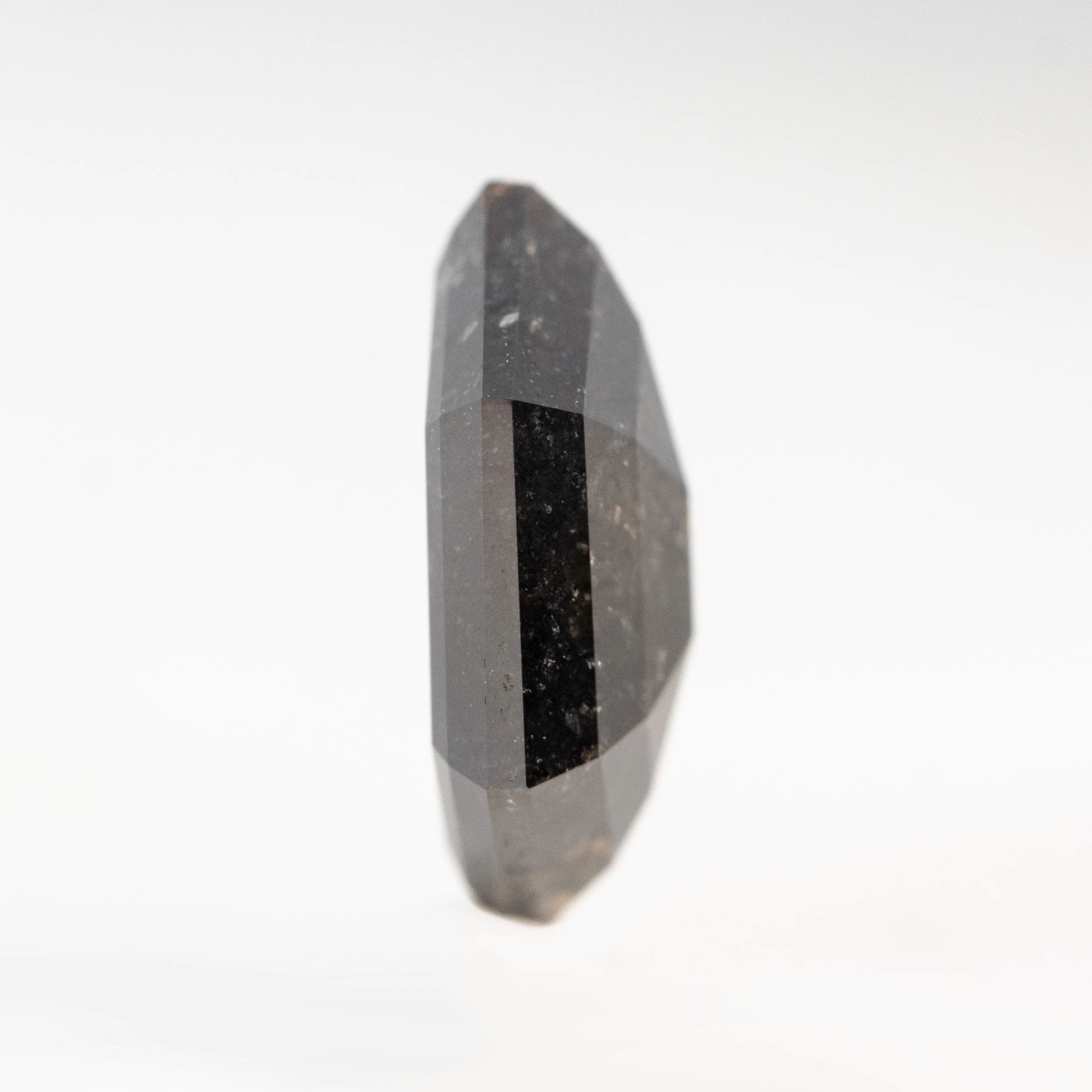 2.83 Carat Black Elongated Hexagon Salt and Pepper Diamond for Custom Work - Inventory Code BCH283 - Image 5