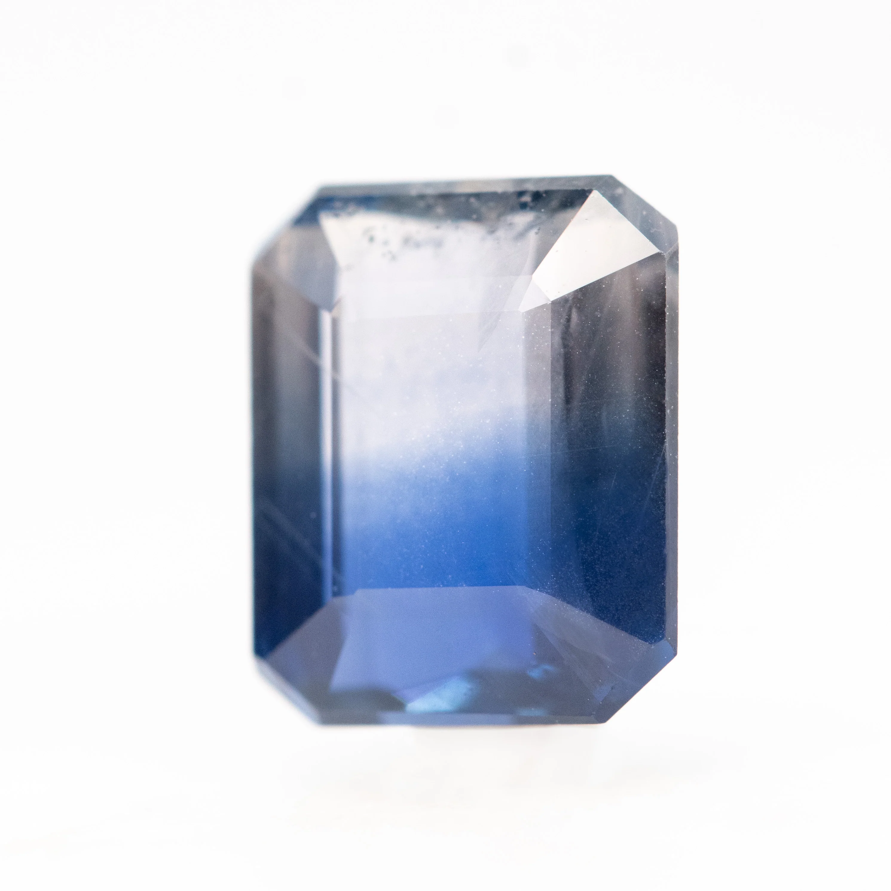 2.87 Carat Bicolor Blue Emerald Cut Sapphire for Custom Work - Inventory Coded BCES287 - Image 3