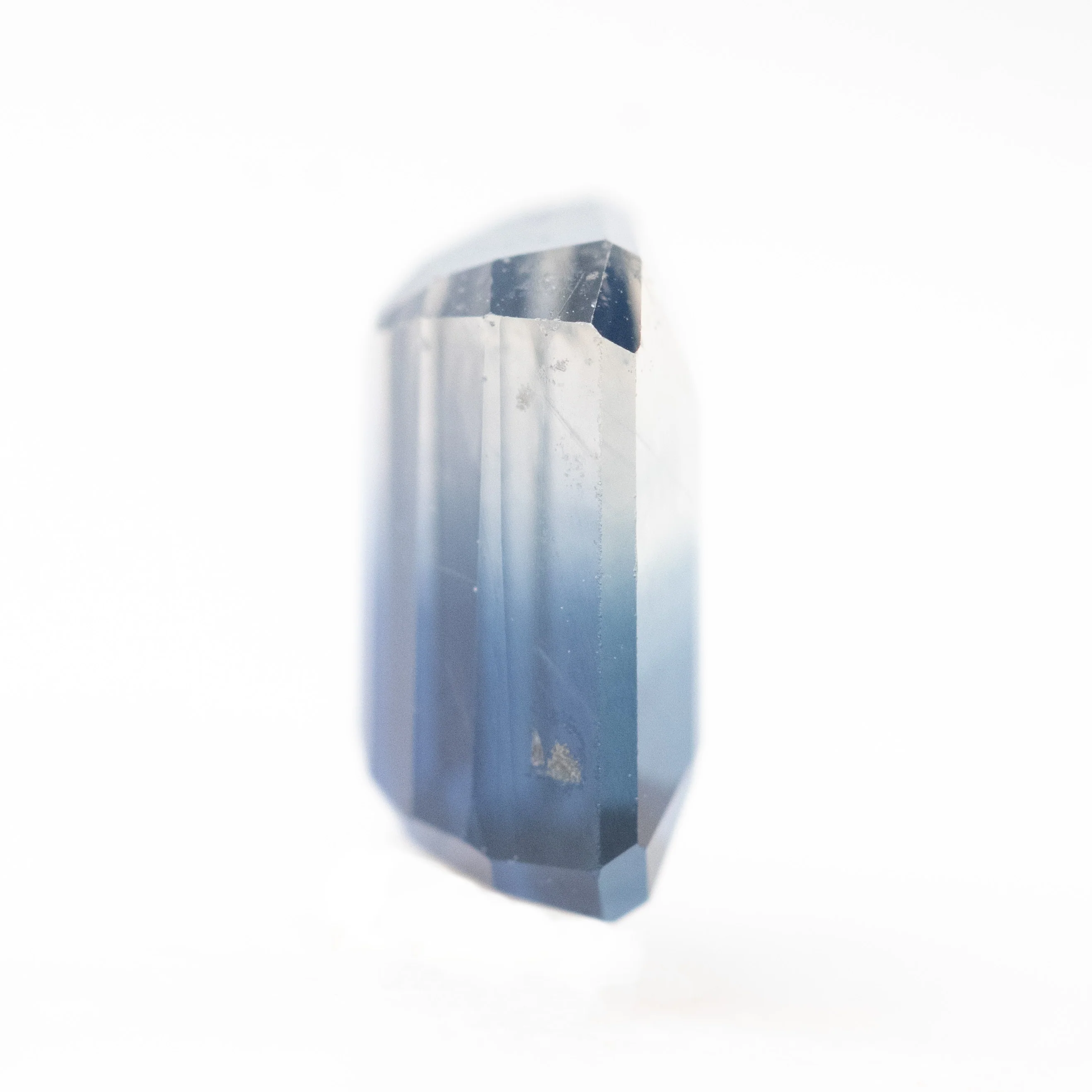 2.87 Carat Bicolor Blue Emerald Cut Sapphire for Custom Work - Inventory Coded BCES287 - Image 5