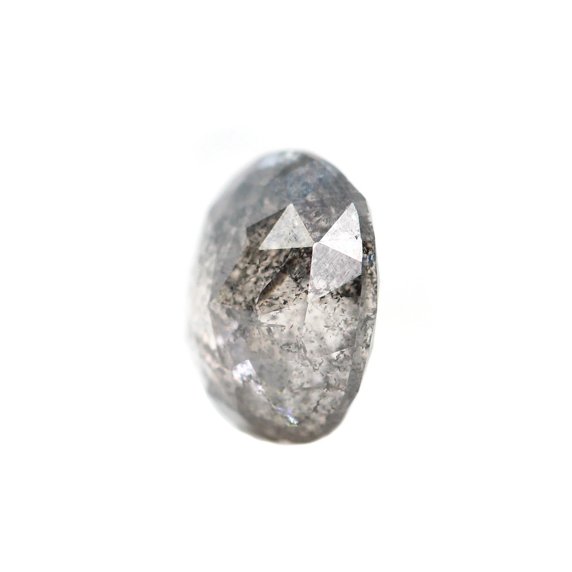 2.00 Carat Oval Dark Gray Salt and Pepper Diamond for Custom Work - Inventory Code - DSO200 - Image 9