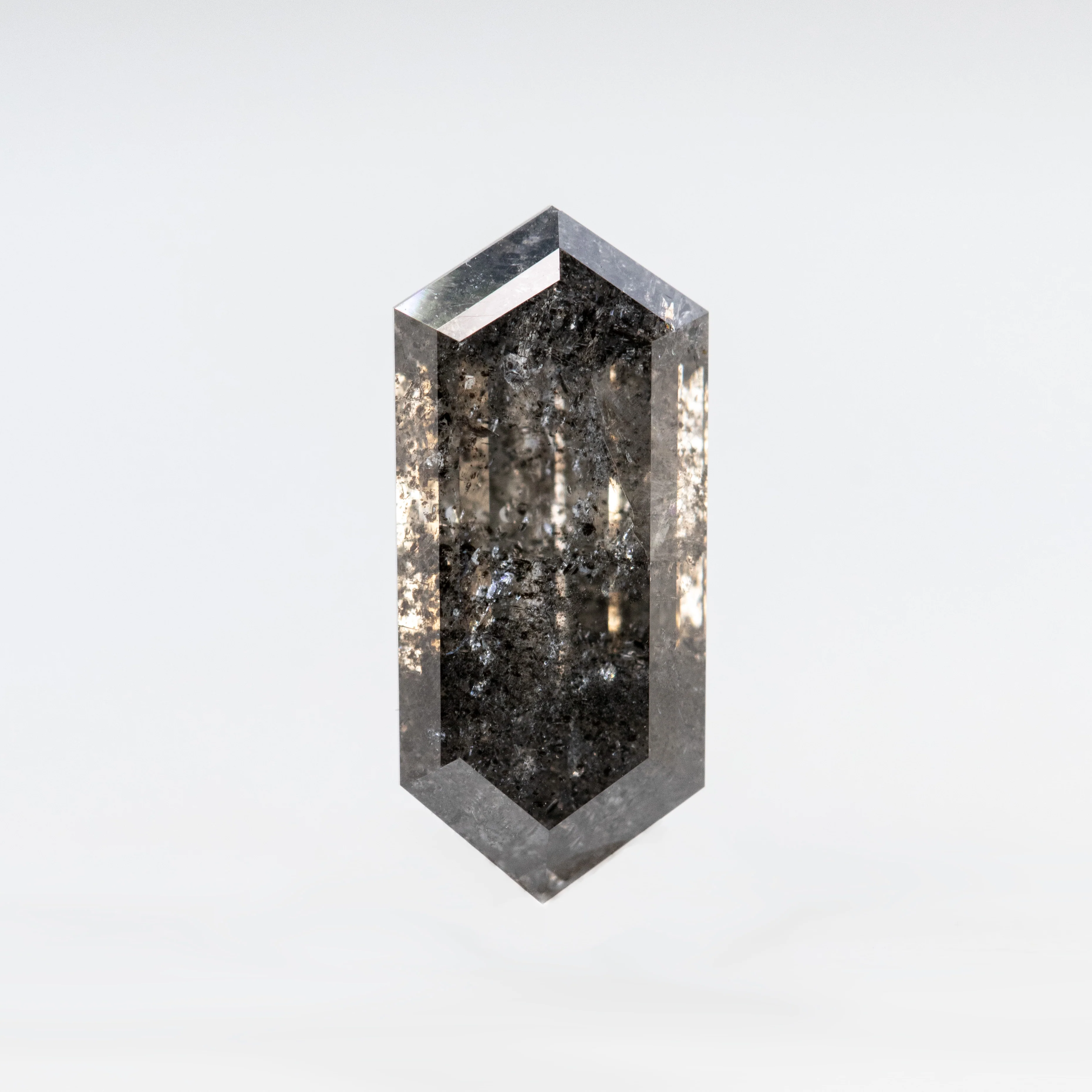 2.09 Carat Dark and Clear Elongated Hexagon Diamond for Custom Work - Inventory Code DCH209 - Image 2