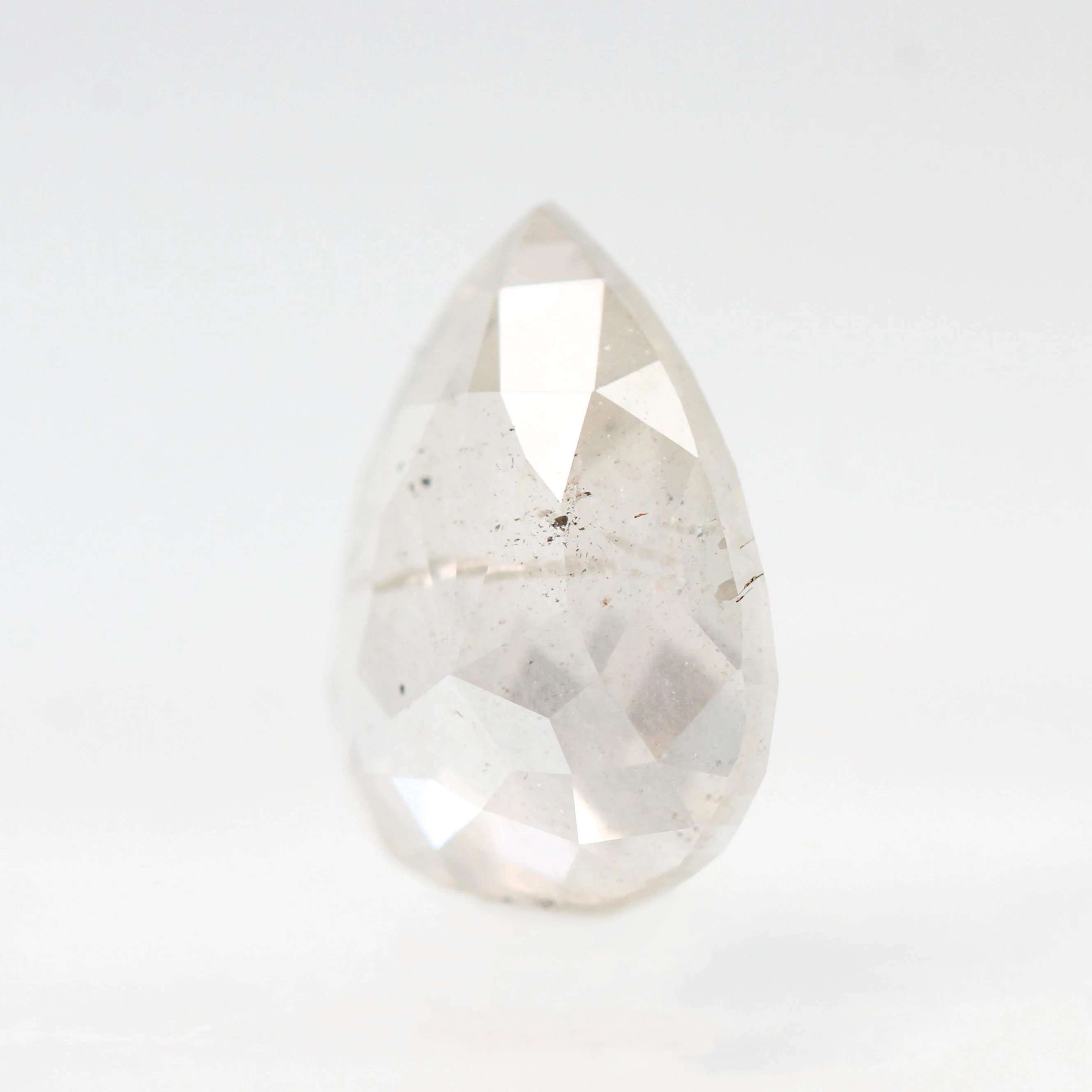 3.00 Carat Misty White Pear Salt and Pepper Diamond for Custom Work - Inventory Code MWP300 - Image 3