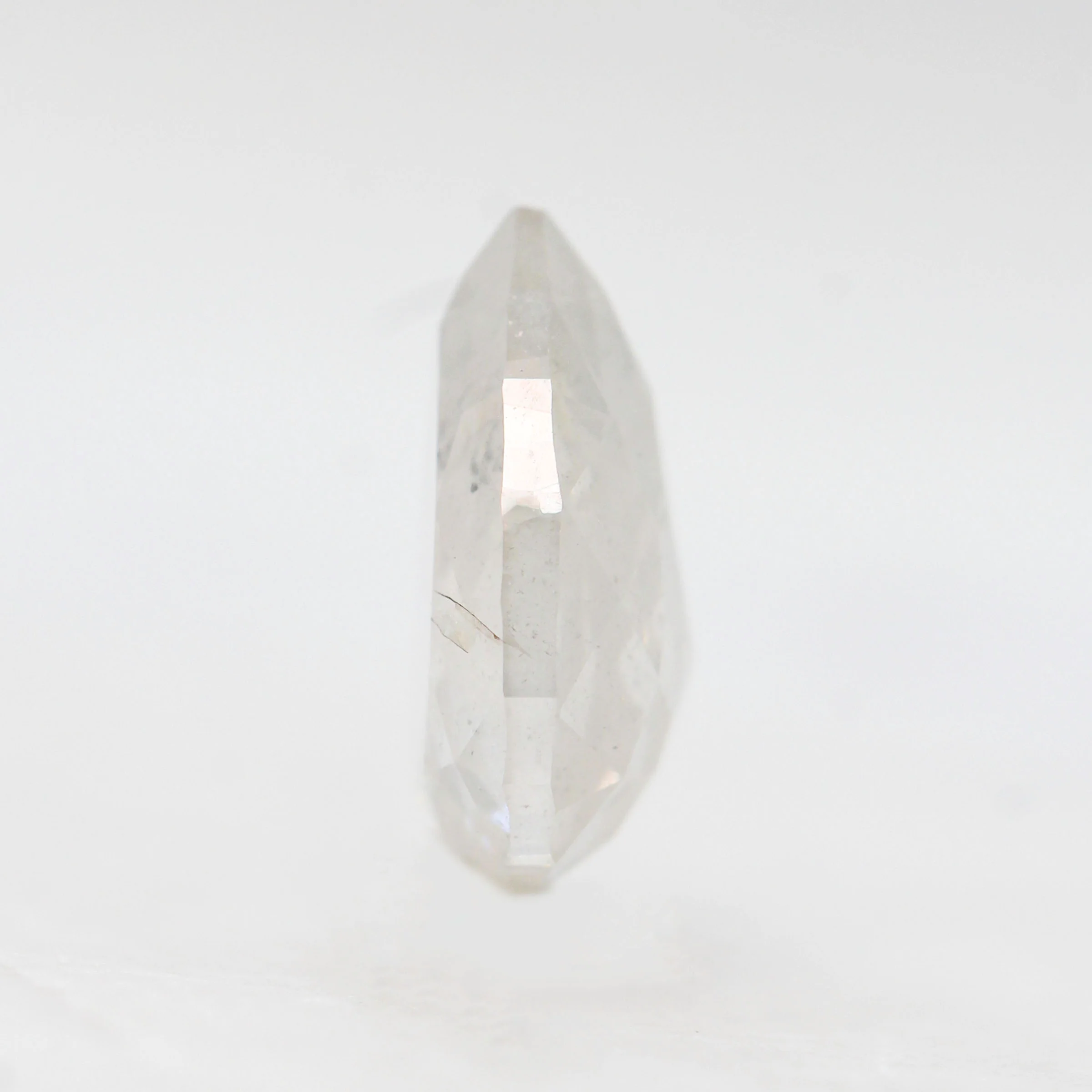 3.00 Carat Misty White Pear Salt and Pepper Diamond for Custom Work - Inventory Code MWP300 - Image 5