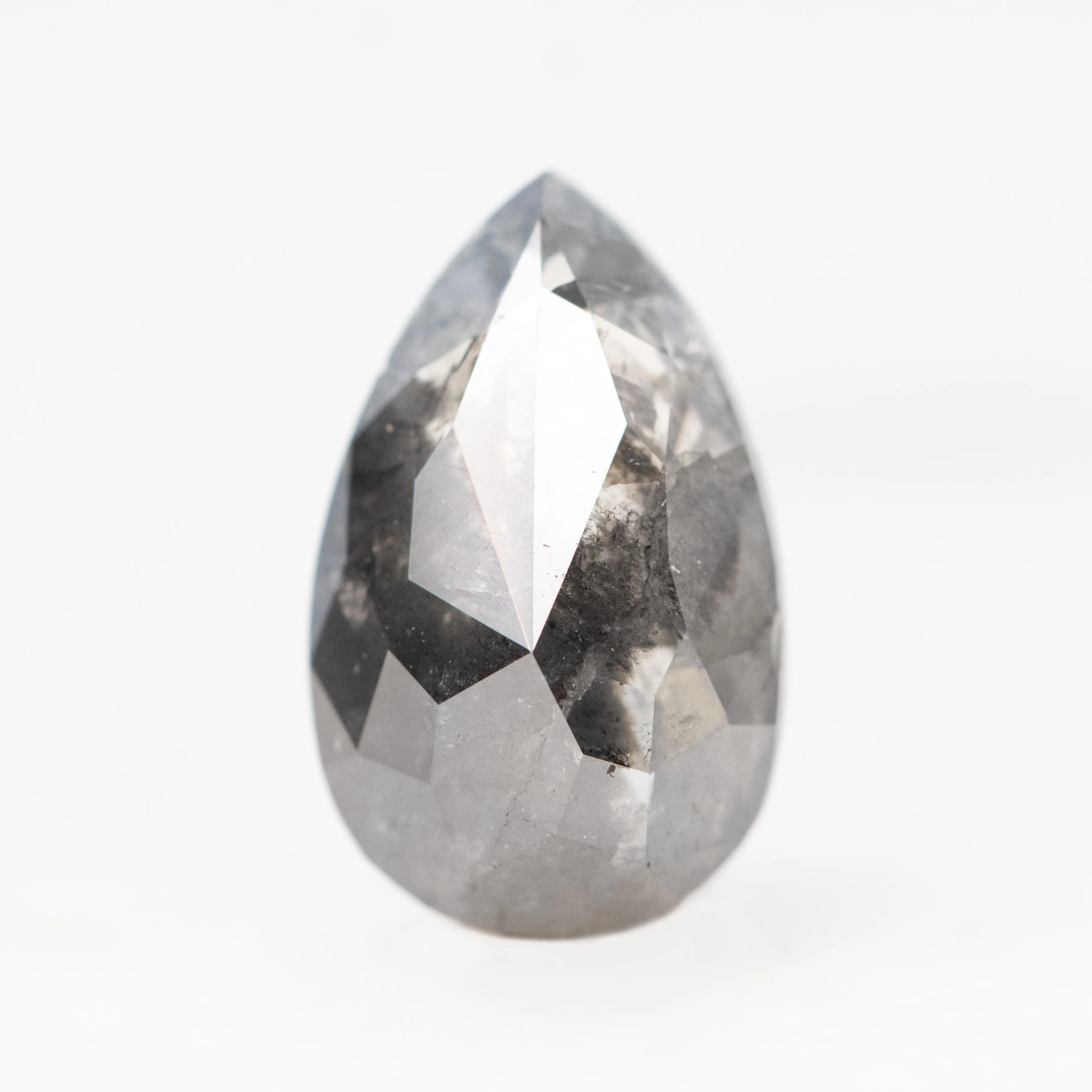 3.02 Carat Black Pear Salt and Pepper Diamond for Custom Work - Inventory Code BCP302 - Image 6