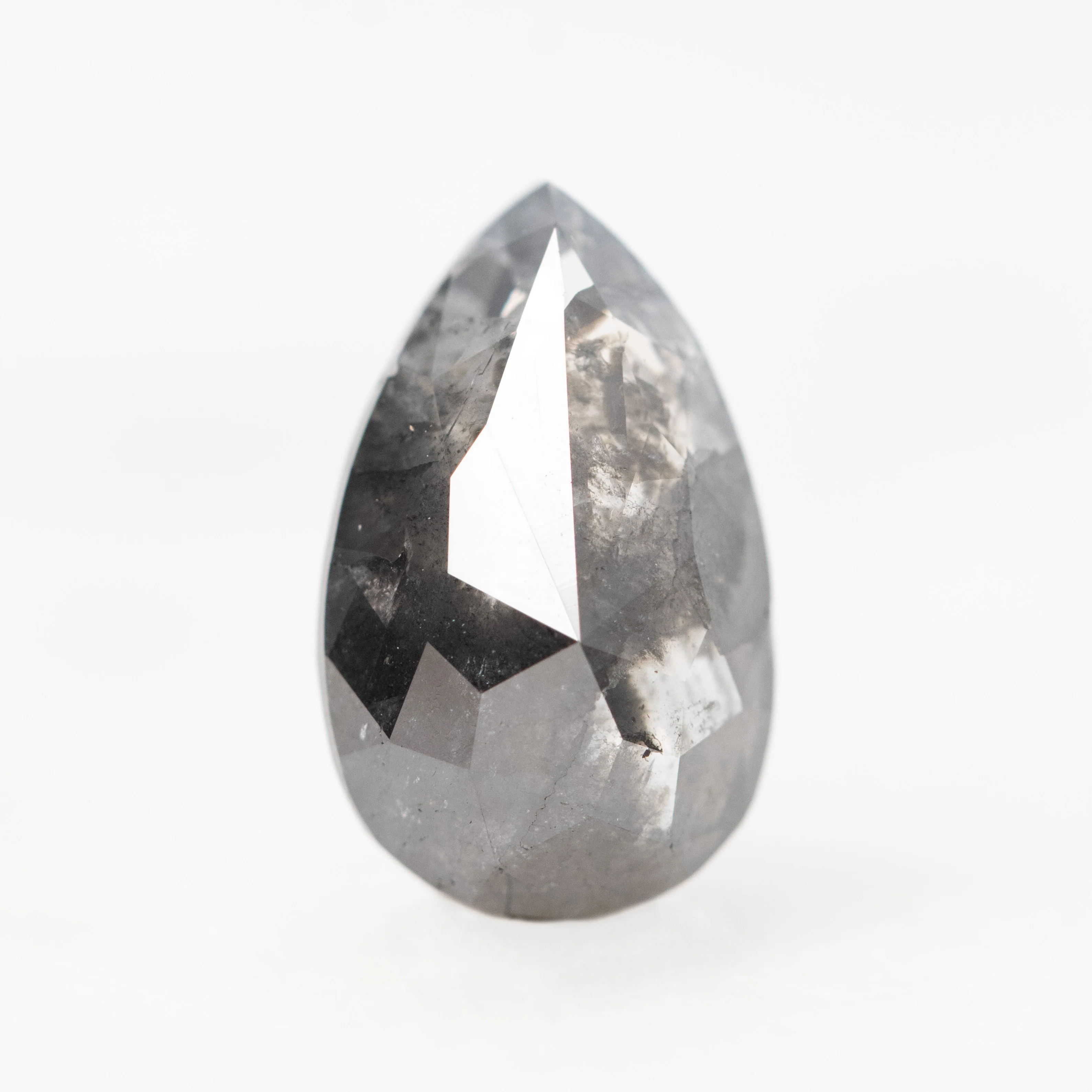 3.02 Carat Black Pear Salt and Pepper Diamond for Custom Work - Inventory Code BCP302 - Image 7