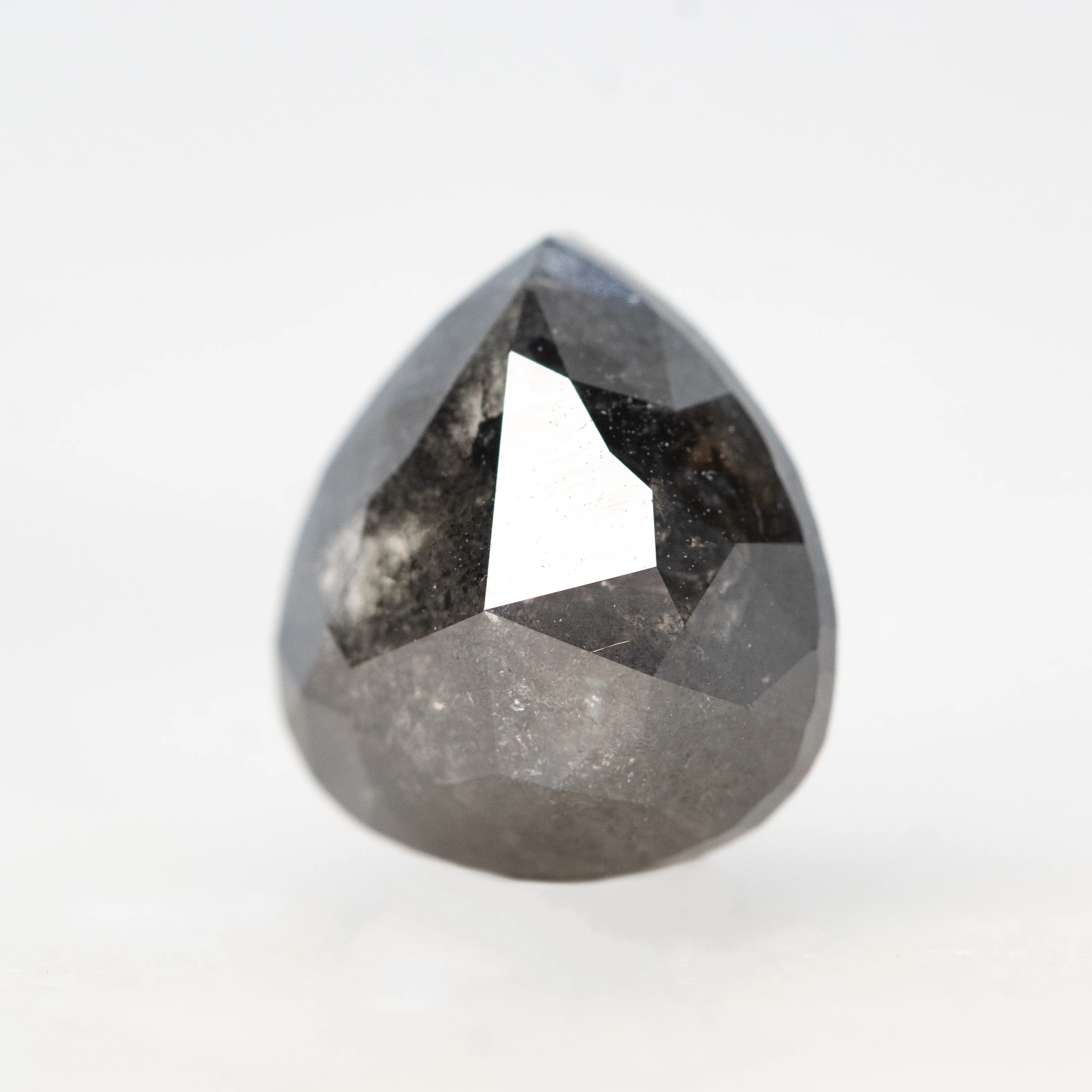 3.03 Carat Black Salt and Pepper Pear Diamond for Custom Work - Inventory Code BCP303 - Image 5