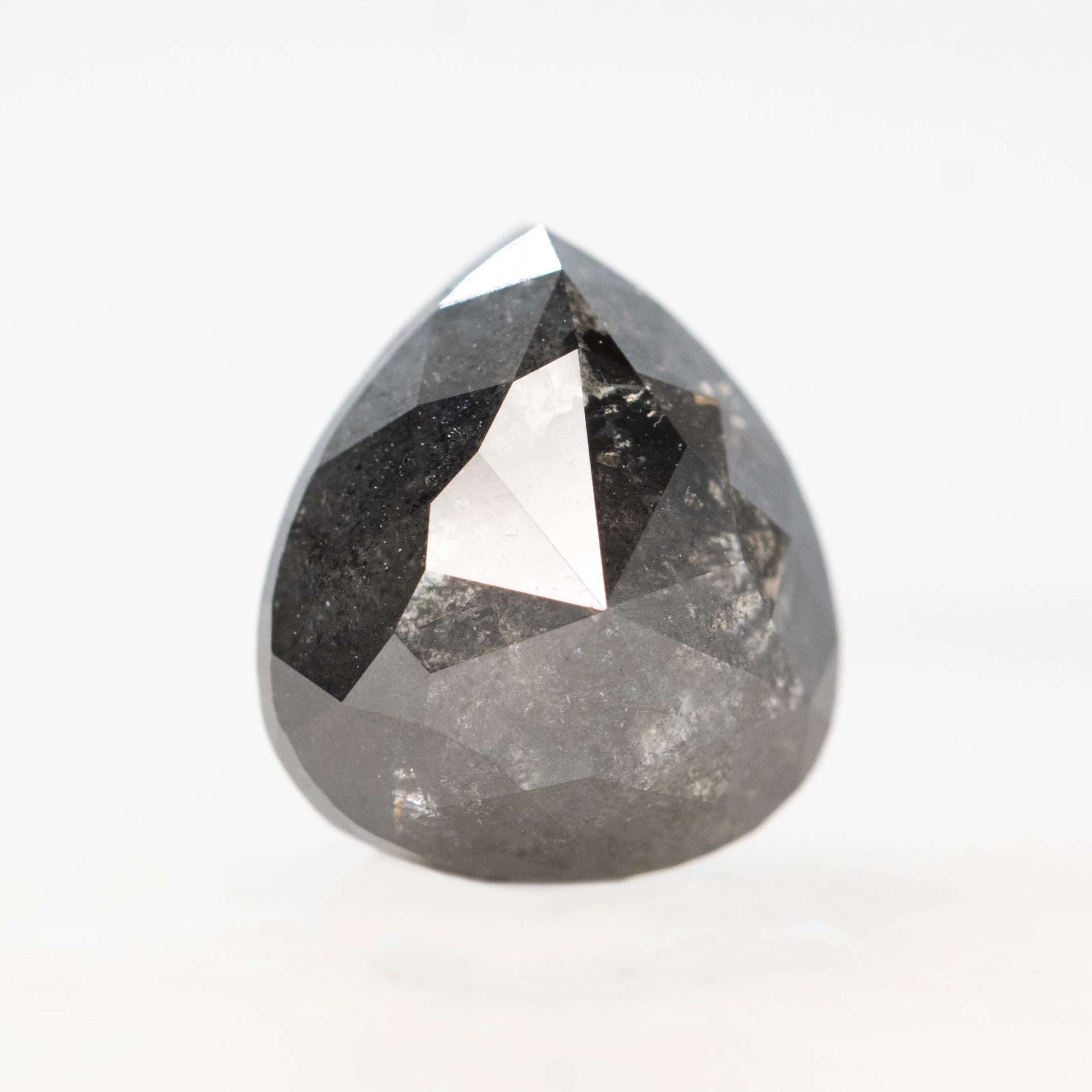 3.03 Carat Black Salt and Pepper Pear Diamond for Custom Work - Inventory Code BCP303 - Image 6