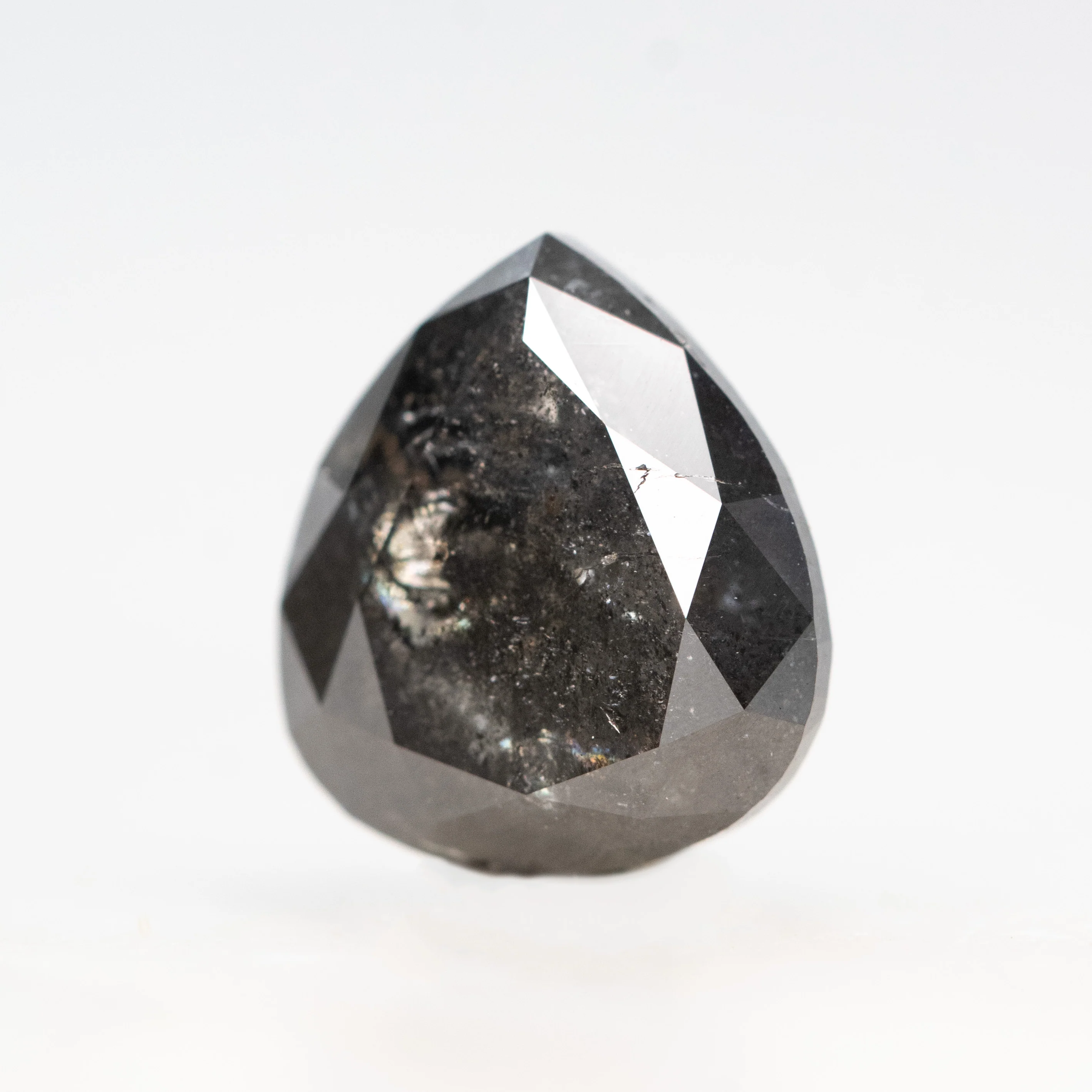 3.03 Carat Black Salt and Pepper Pear Diamond for Custom Work - Inventory Code BCP303 - Image 8