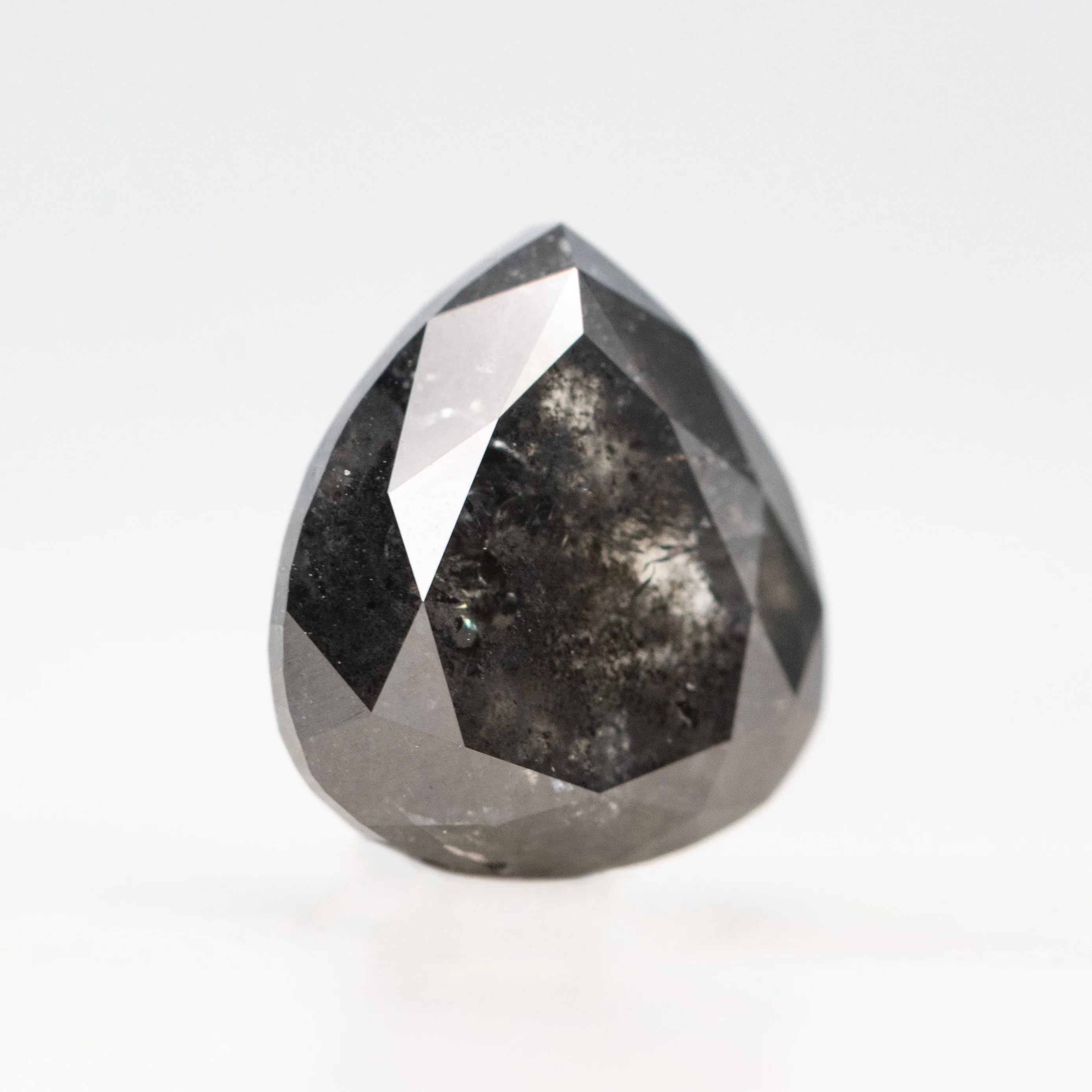 3.03 Carat Black Salt and Pepper Pear Diamond for Custom Work - Inventory Code BCP303 - Image 9