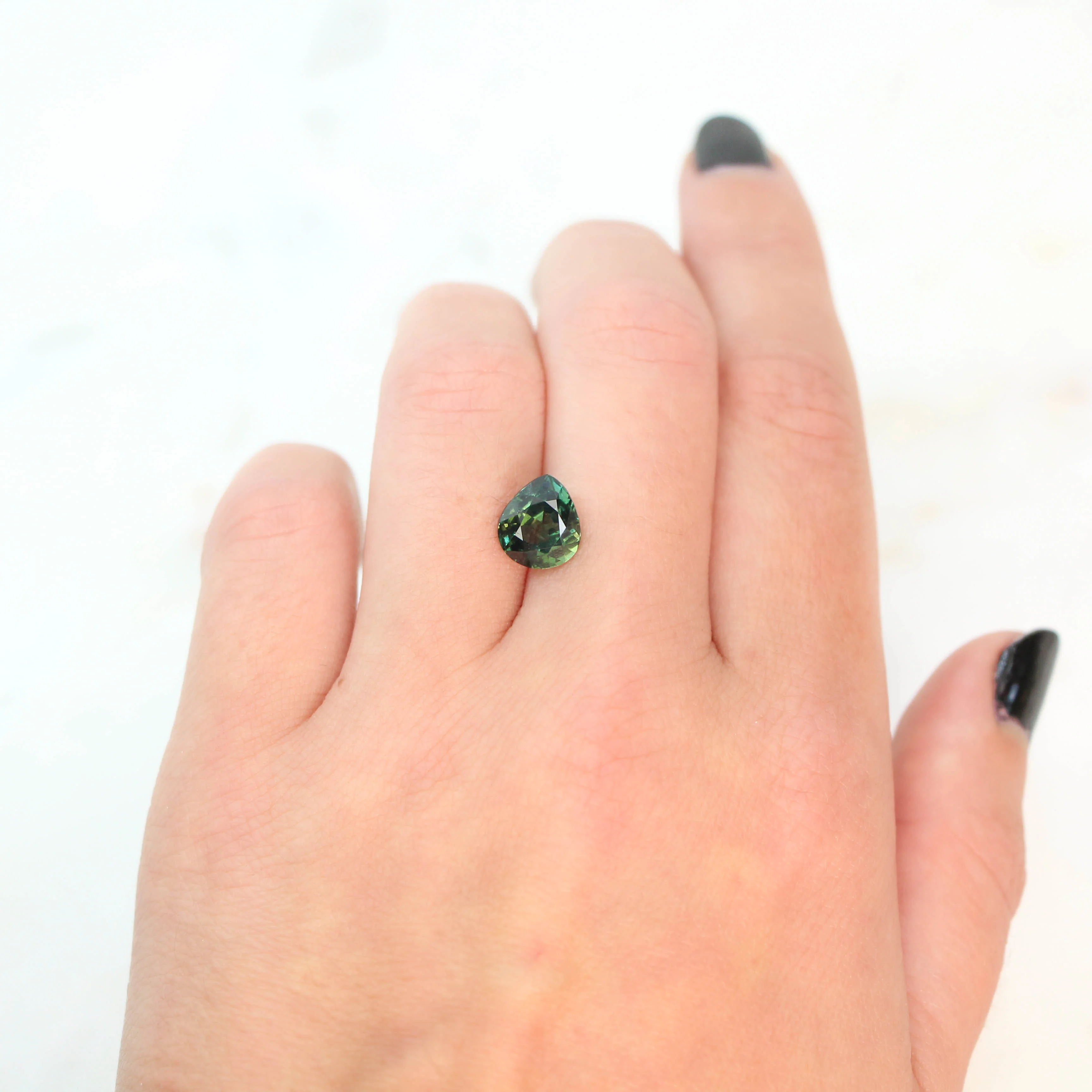 3.08 Carat Green Pear Sapphire for Custom Work - Inventory Code GPS308 - Image 2