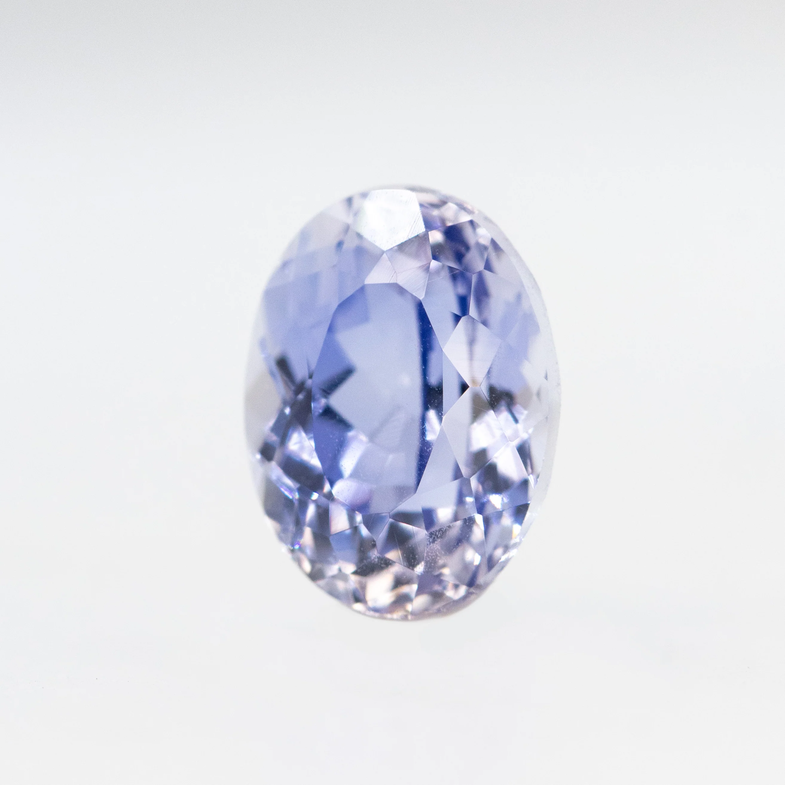 3.17 Carat Light Blue Oval Lab Sapphire for Custom Work - Inventory Code LBOS317 - Image 3