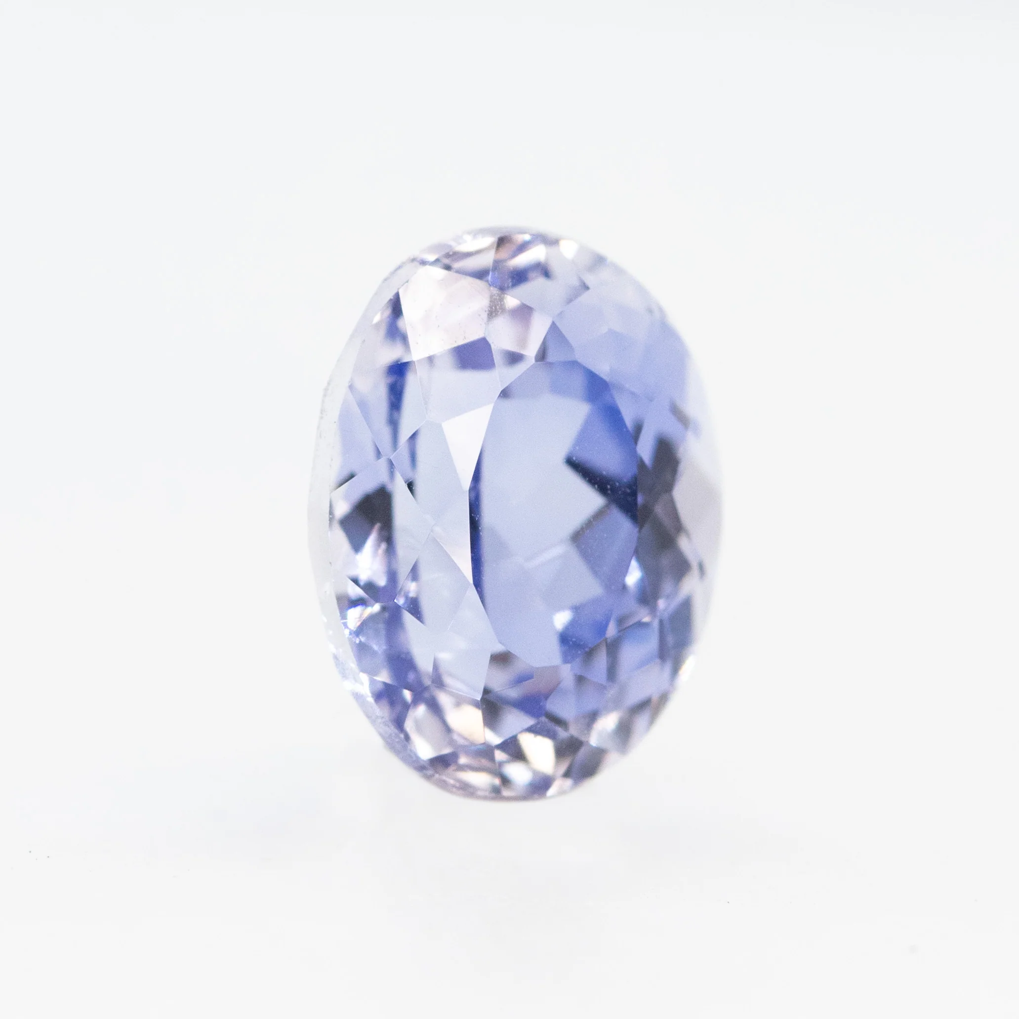 3.17 Carat Light Blue Oval Lab Sapphire for Custom Work - Inventory Code LBOS317 - Image 4