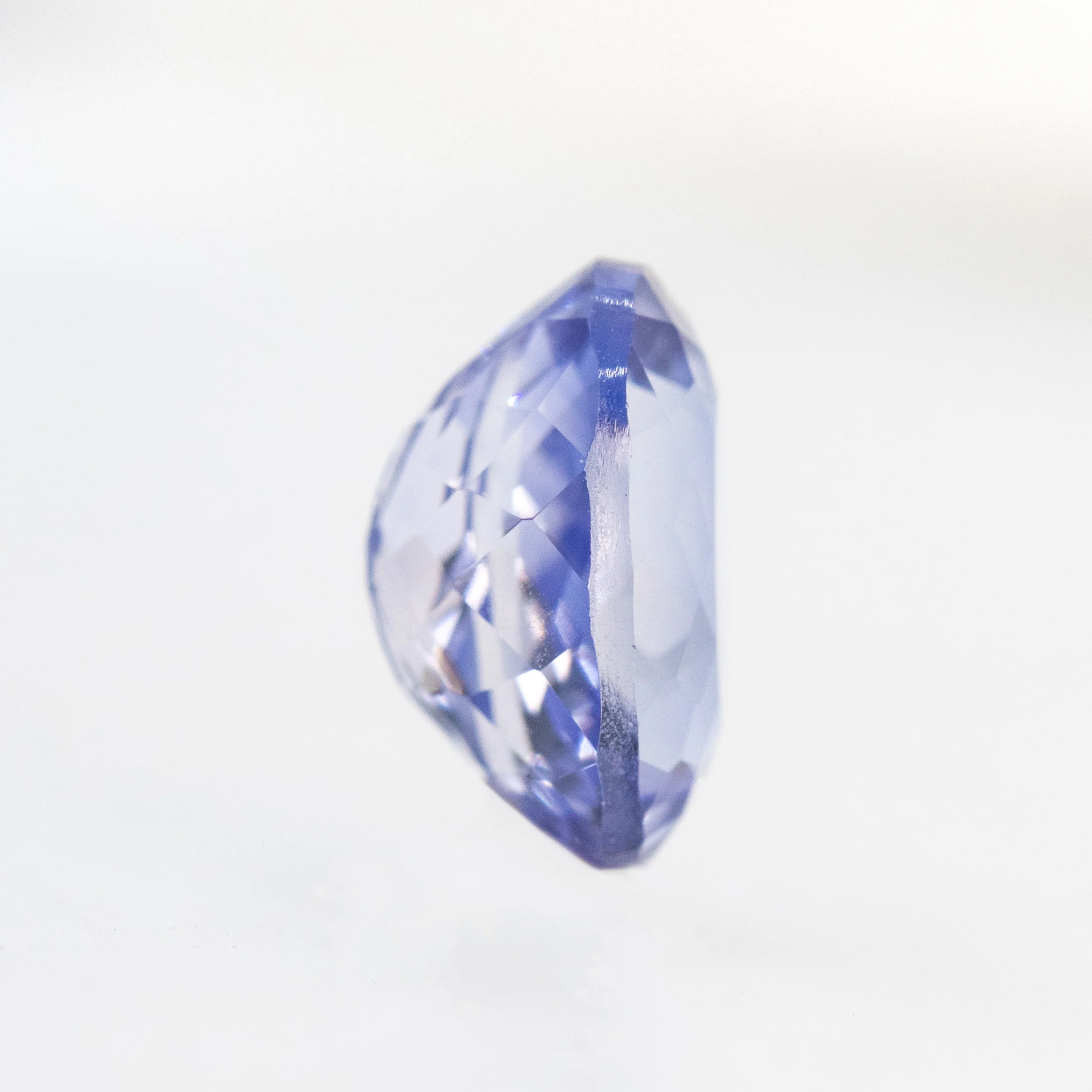 3.17 Carat Light Blue Oval Lab Sapphire for Custom Work - Inventory Code LBOS317 - Image 5