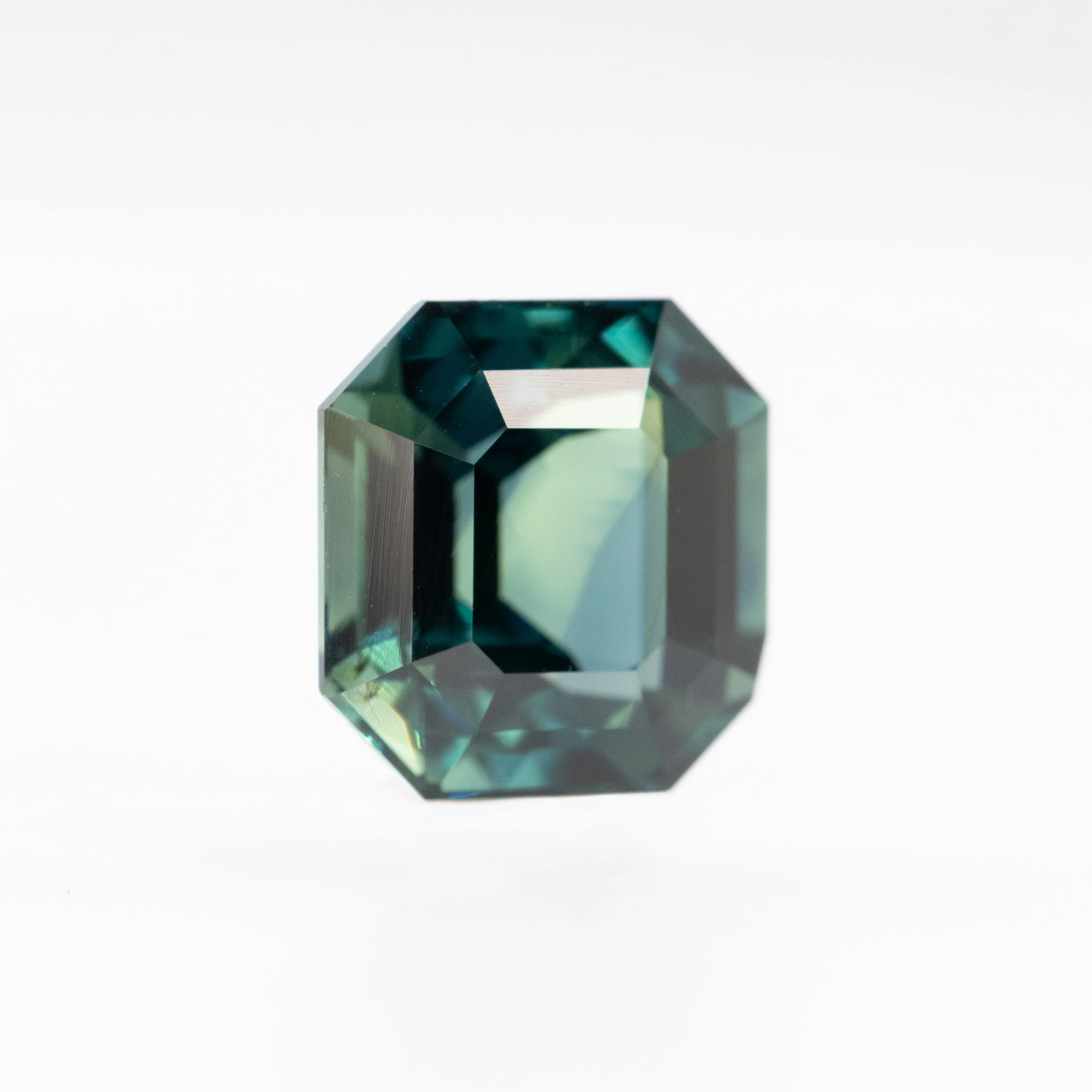 3.18 Carat Teal Asscher Cut Sapphire for Custom Work - Inventory Code TAS318 - Image 4