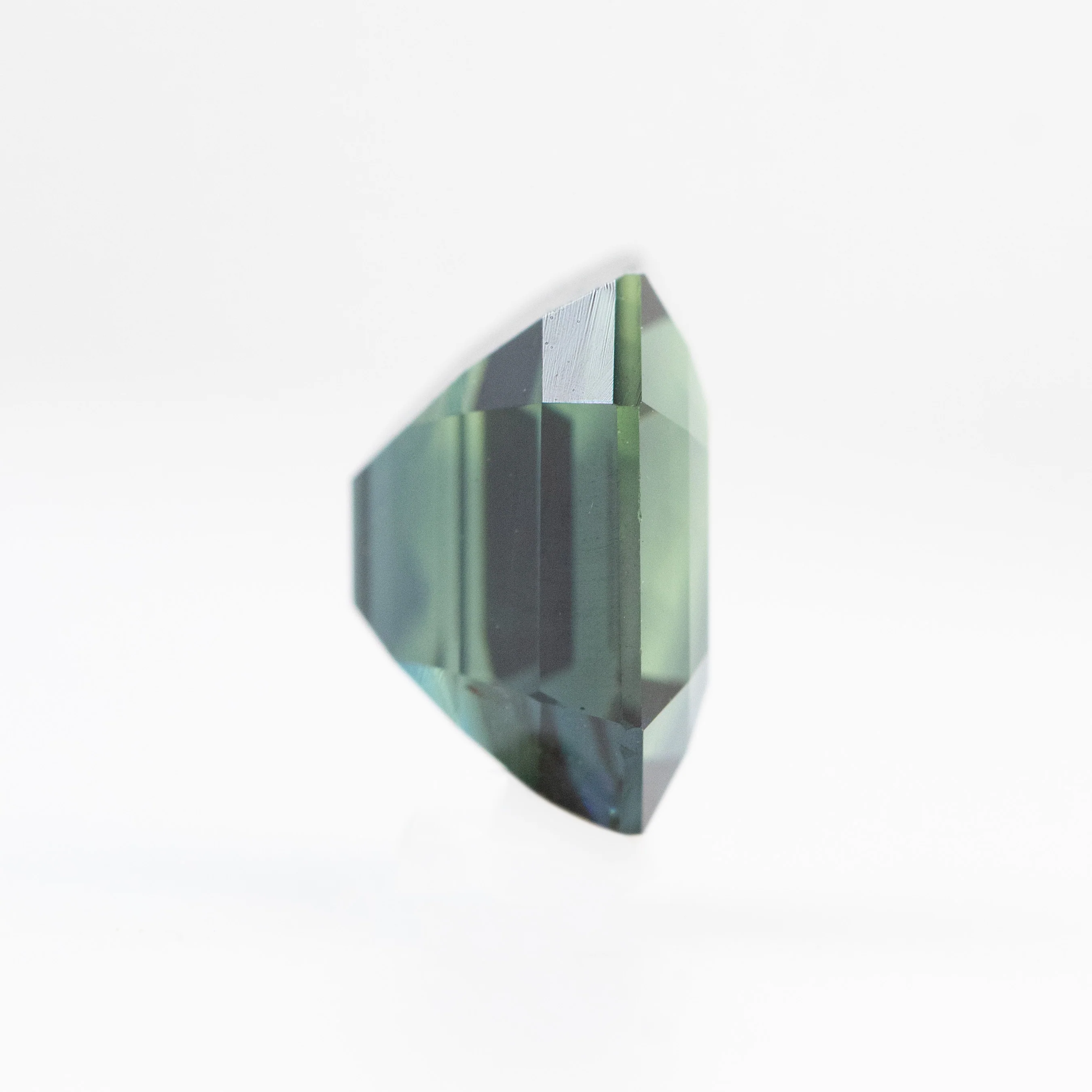 3.18 Carat Teal Asscher Cut Sapphire for Custom Work - Inventory Code TAS318 - Image 5