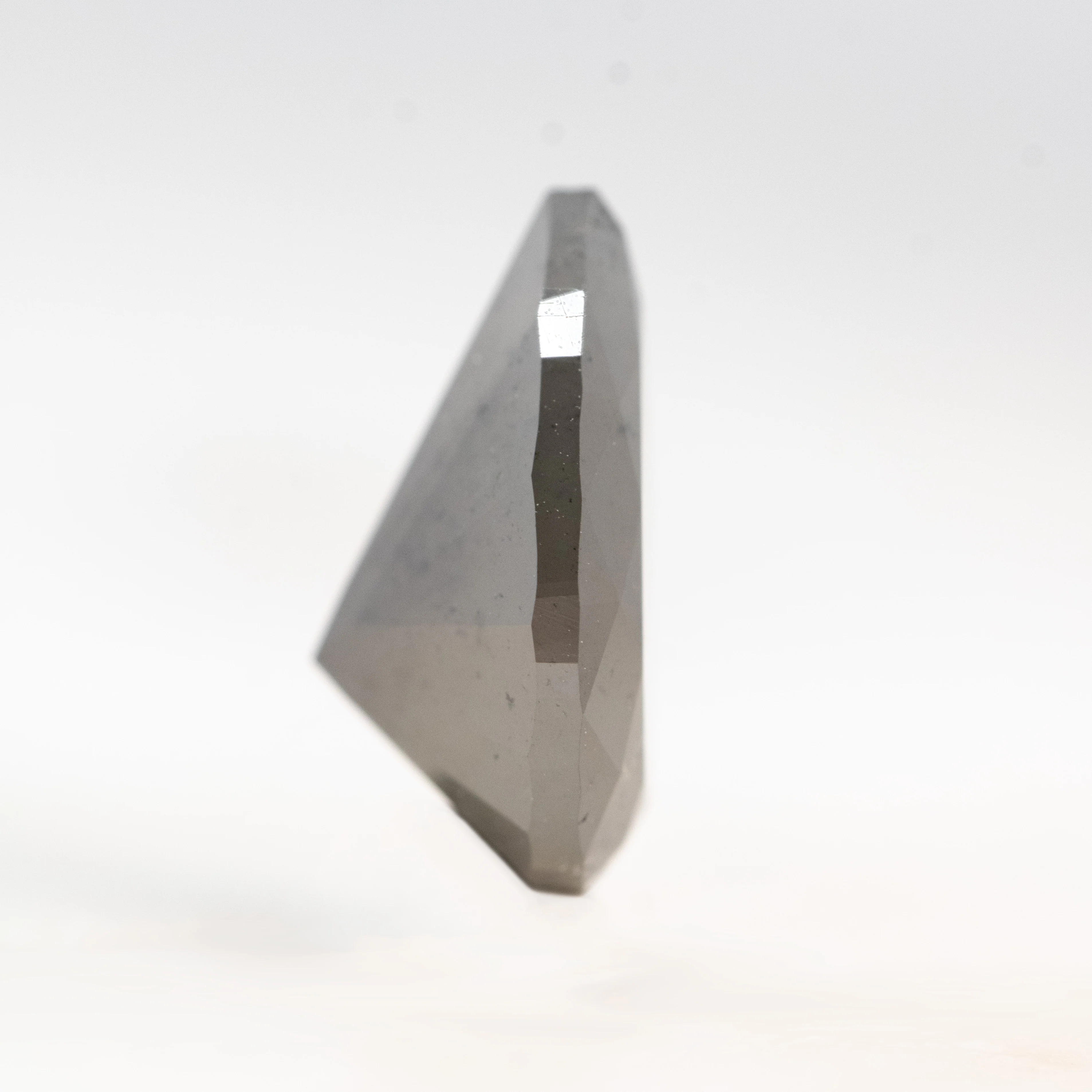 3.24 Carat Dark Gray Pear Salt and Pepper Diamond for Custom Work - Inventory Code MGP324 - Image 5