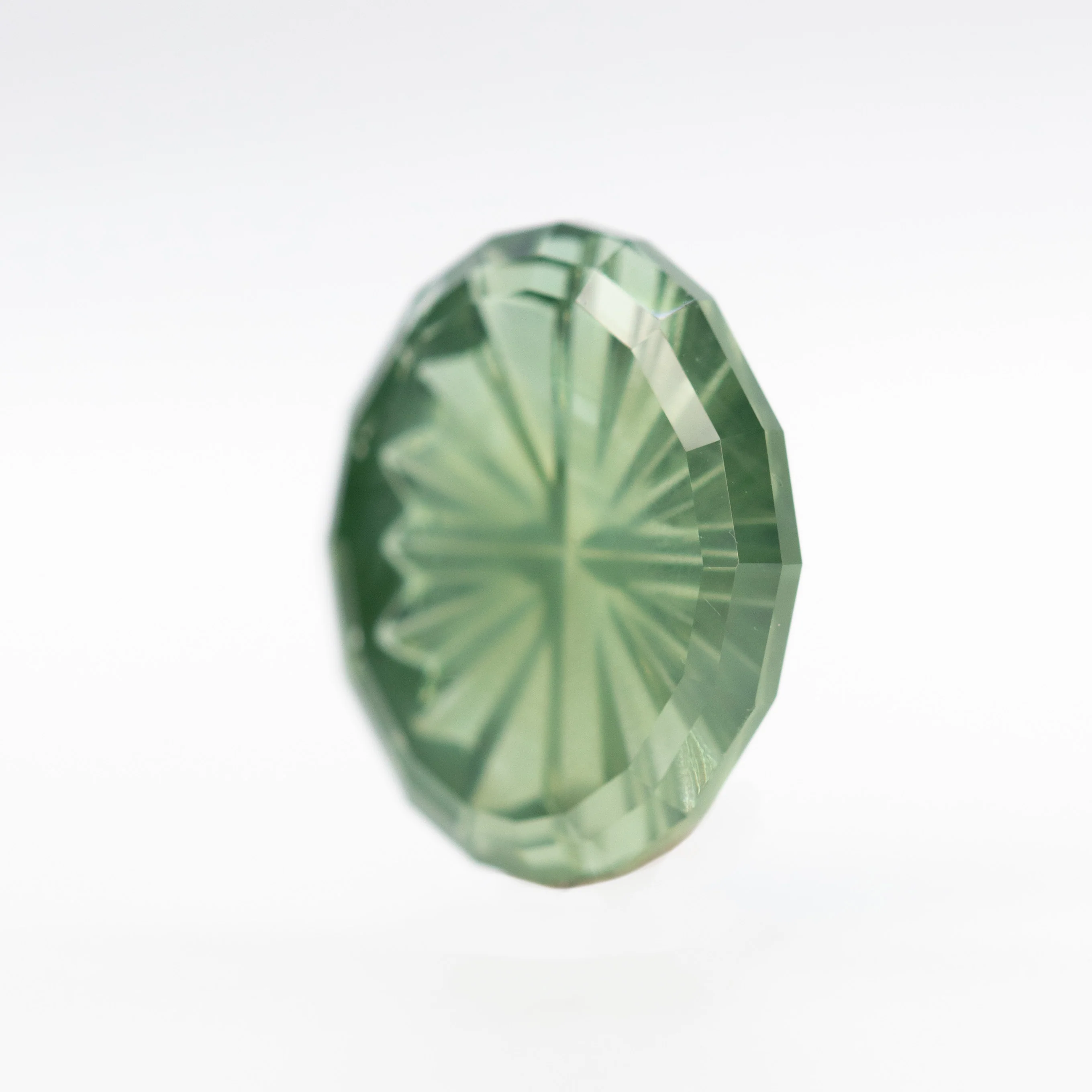 3.25 Carat Teal Oval Fantasy Cut Color Change Montana Sapphire for Custom Work - Inventory Code TFCS325 - Image 5