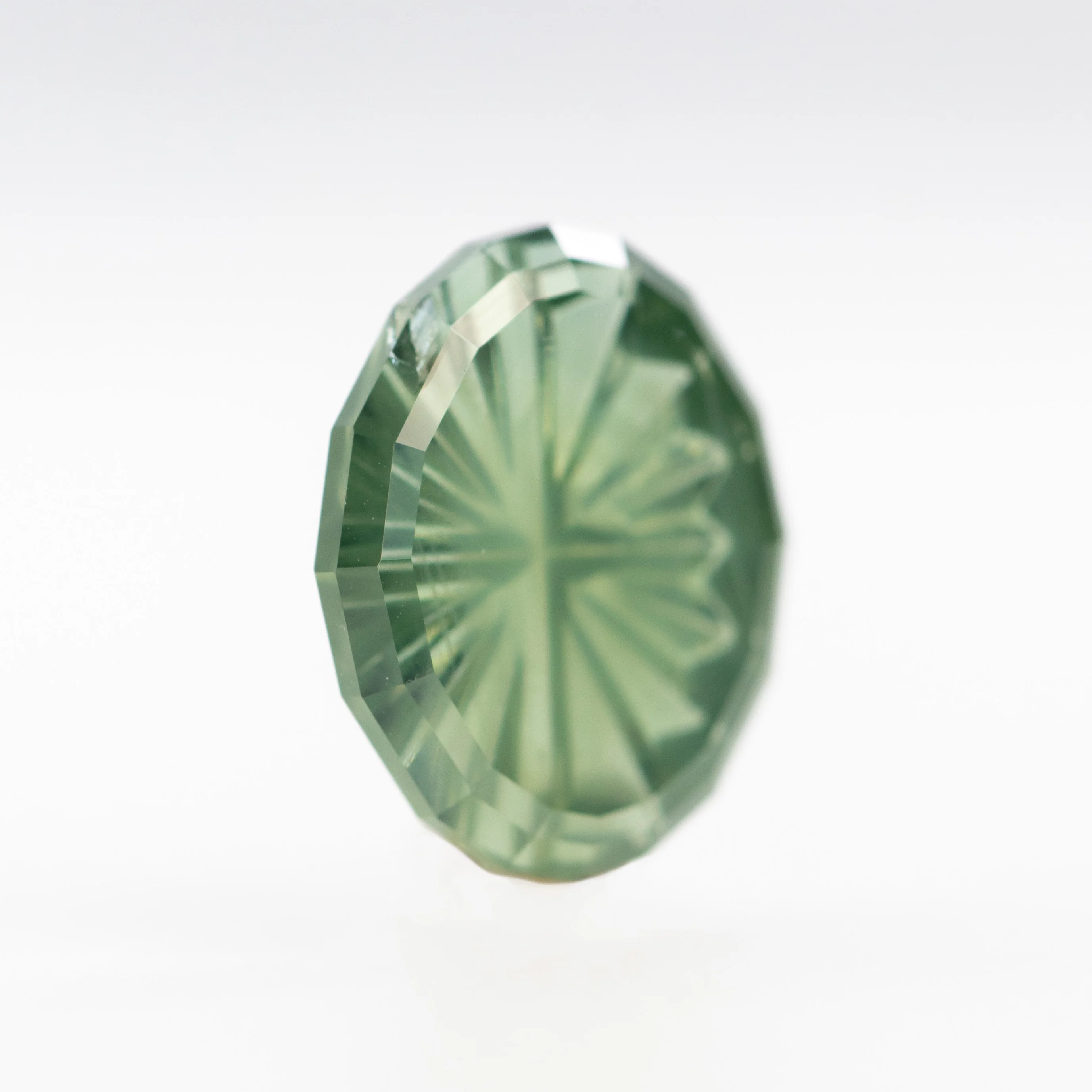 3.25 Carat Teal Oval Fantasy Cut Color Change Montana Sapphire for Custom Work - Inventory Code TFCS325 - Image 6
