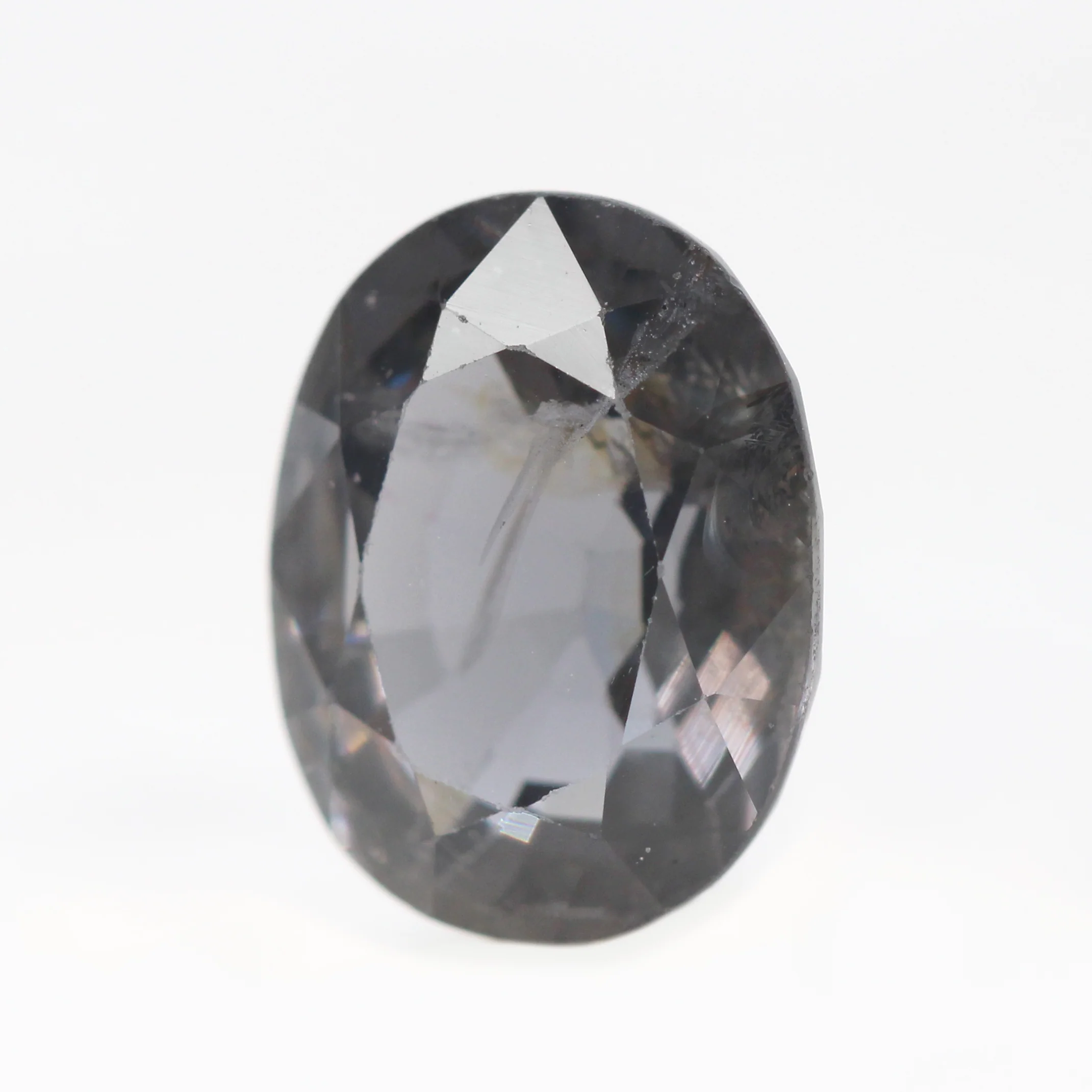 3.27 Carat Gray Oval Spinel for Custom Work - Inventory Code PGOS327 - Image 3