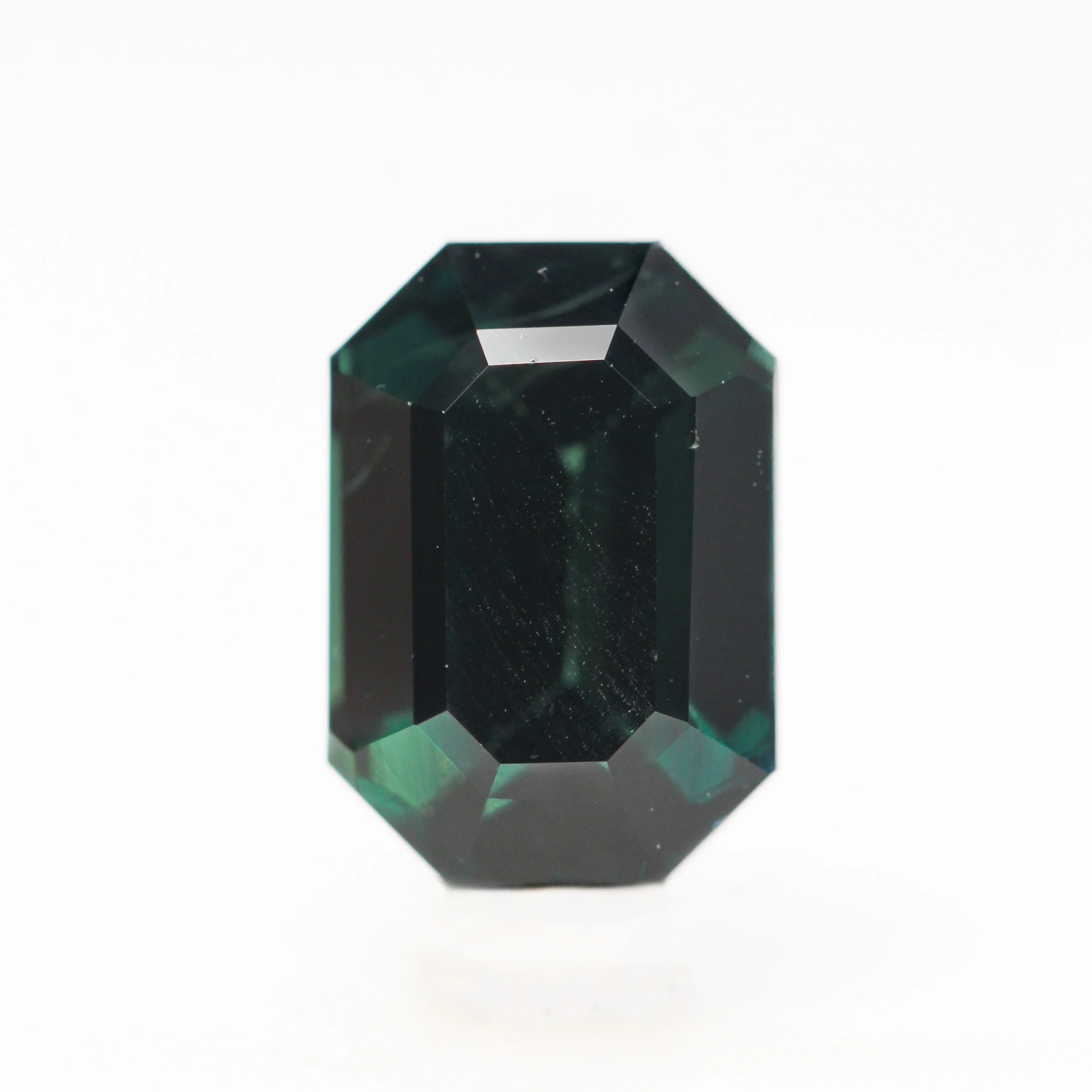 3.30 Carat Asscher Cut Green Sapphire for Custom Work - Inventory Code AGS330