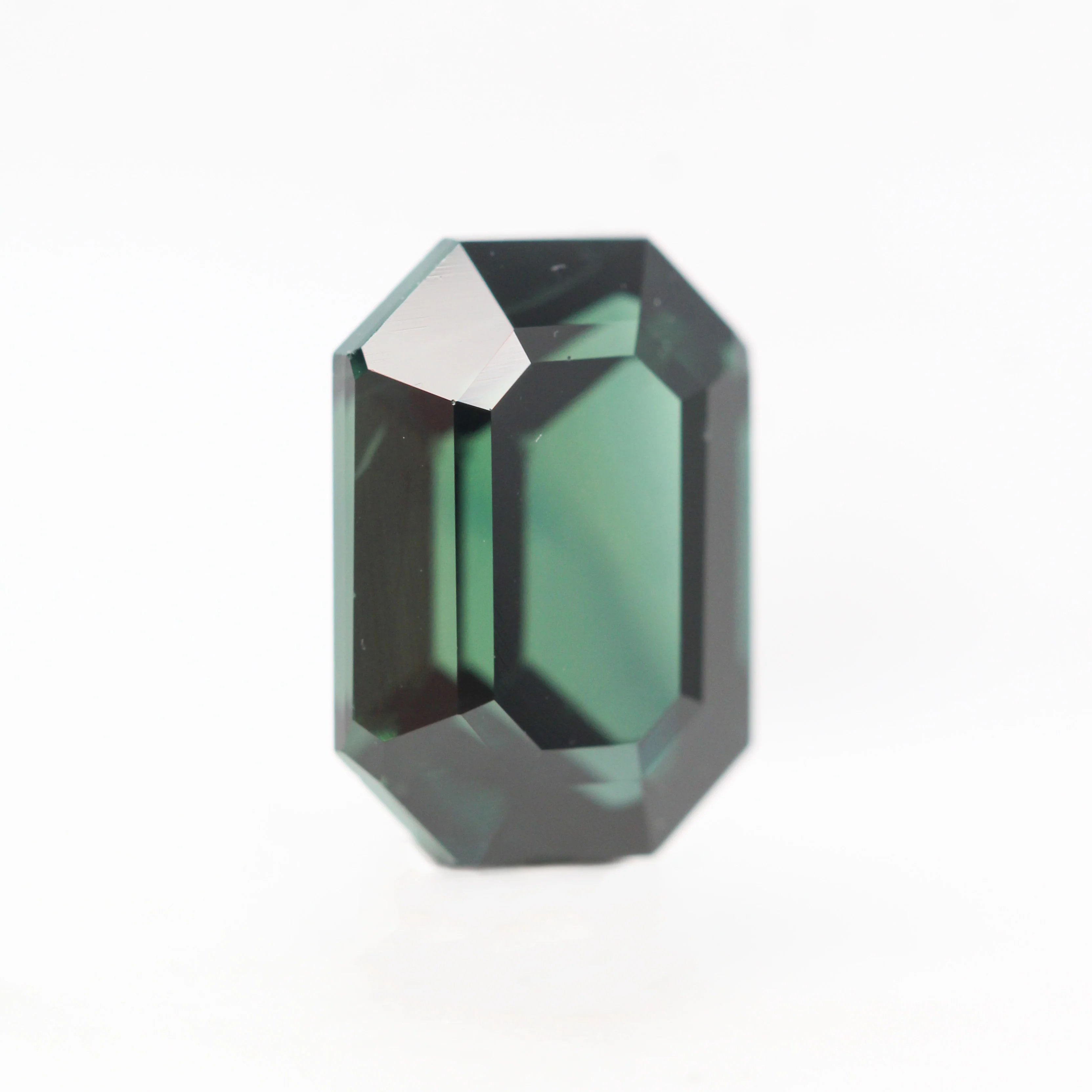 3.30 Carat Asscher Cut Green Sapphire for Custom Work - Inventory Code AGS330 - Image 4