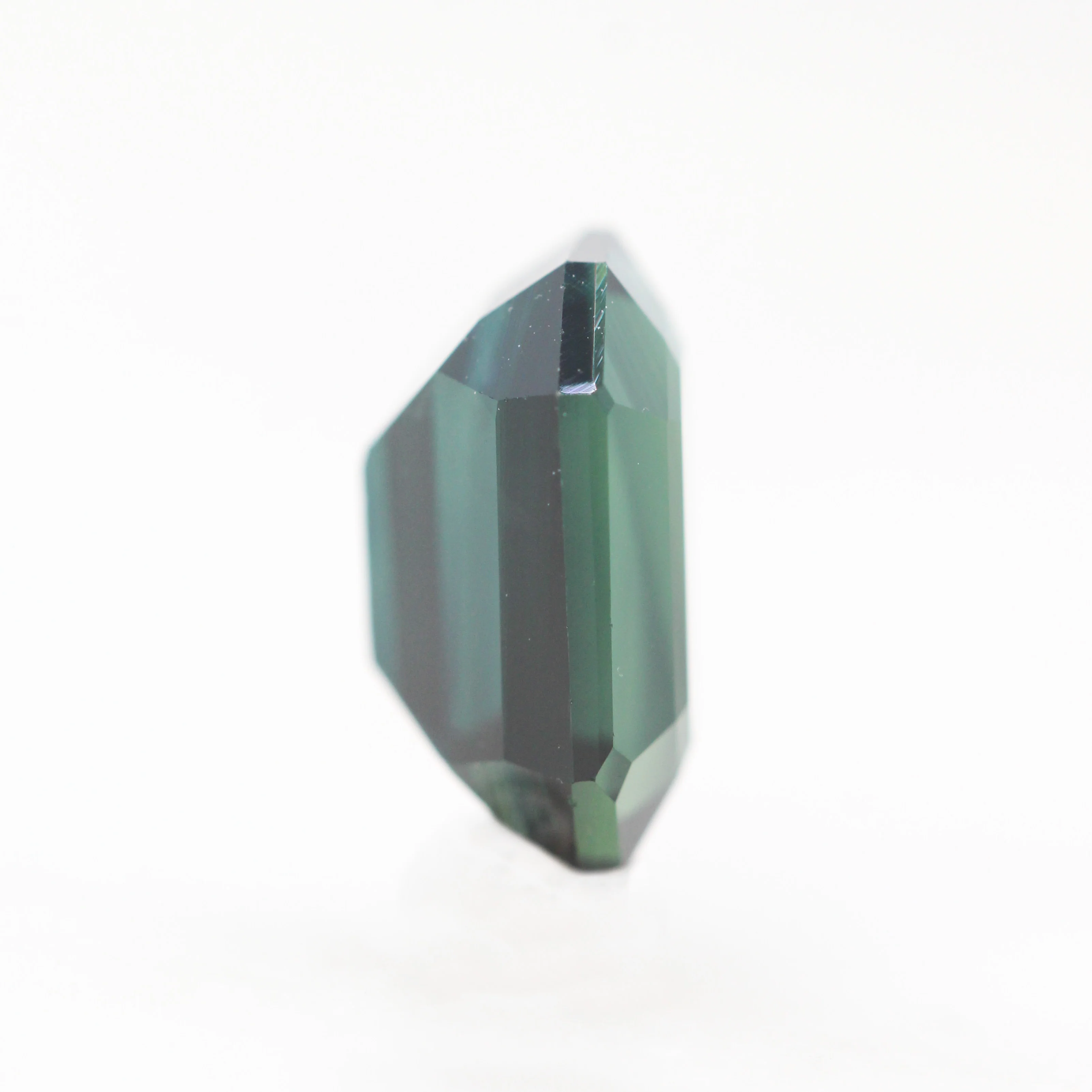3.30 Carat Asscher Cut Green Sapphire for Custom Work - Inventory Code AGS330 - Image 5