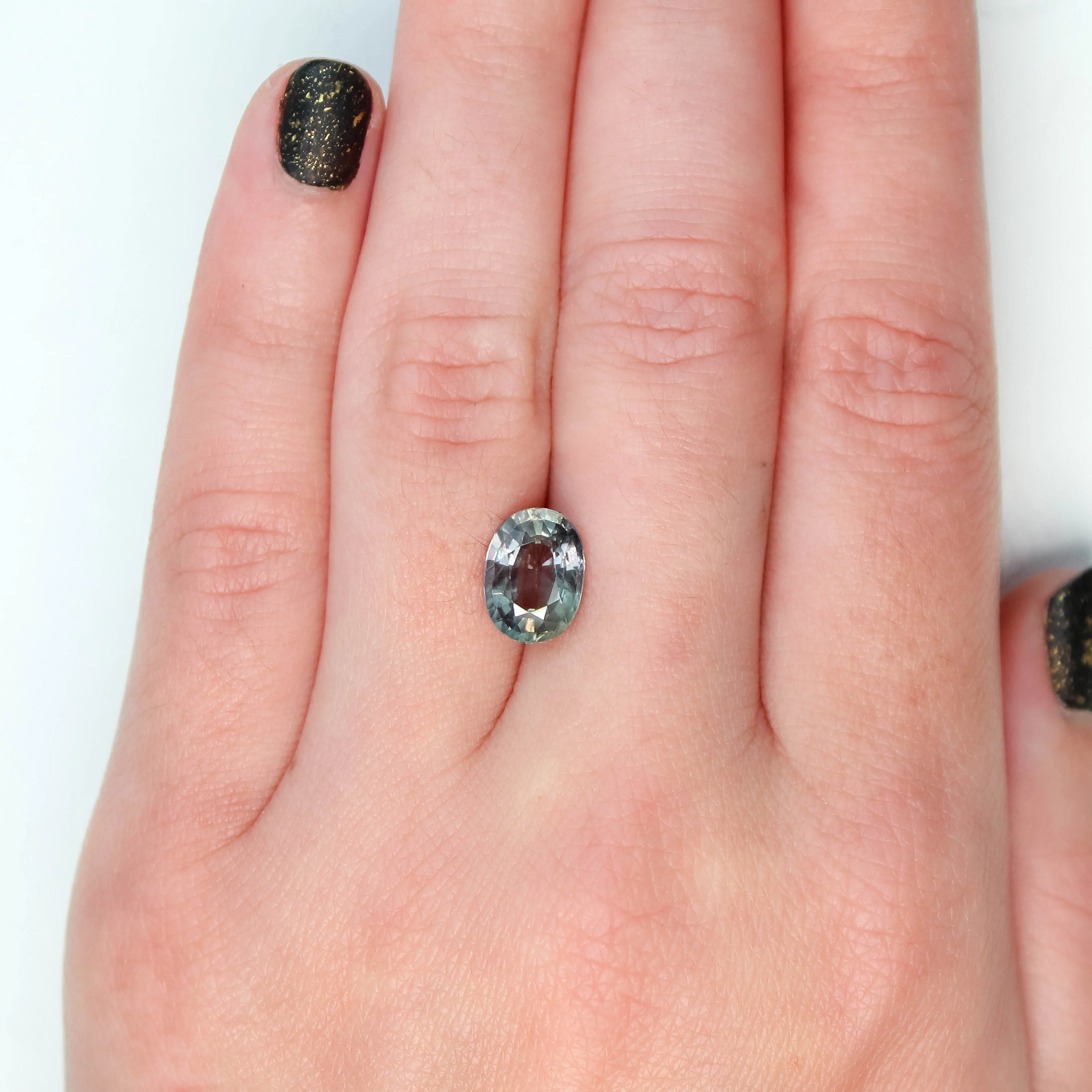 3.32 Carat Oval Gray Color-Change Sapphire for Custom Work - Inventory Code OGS332 - Image 6