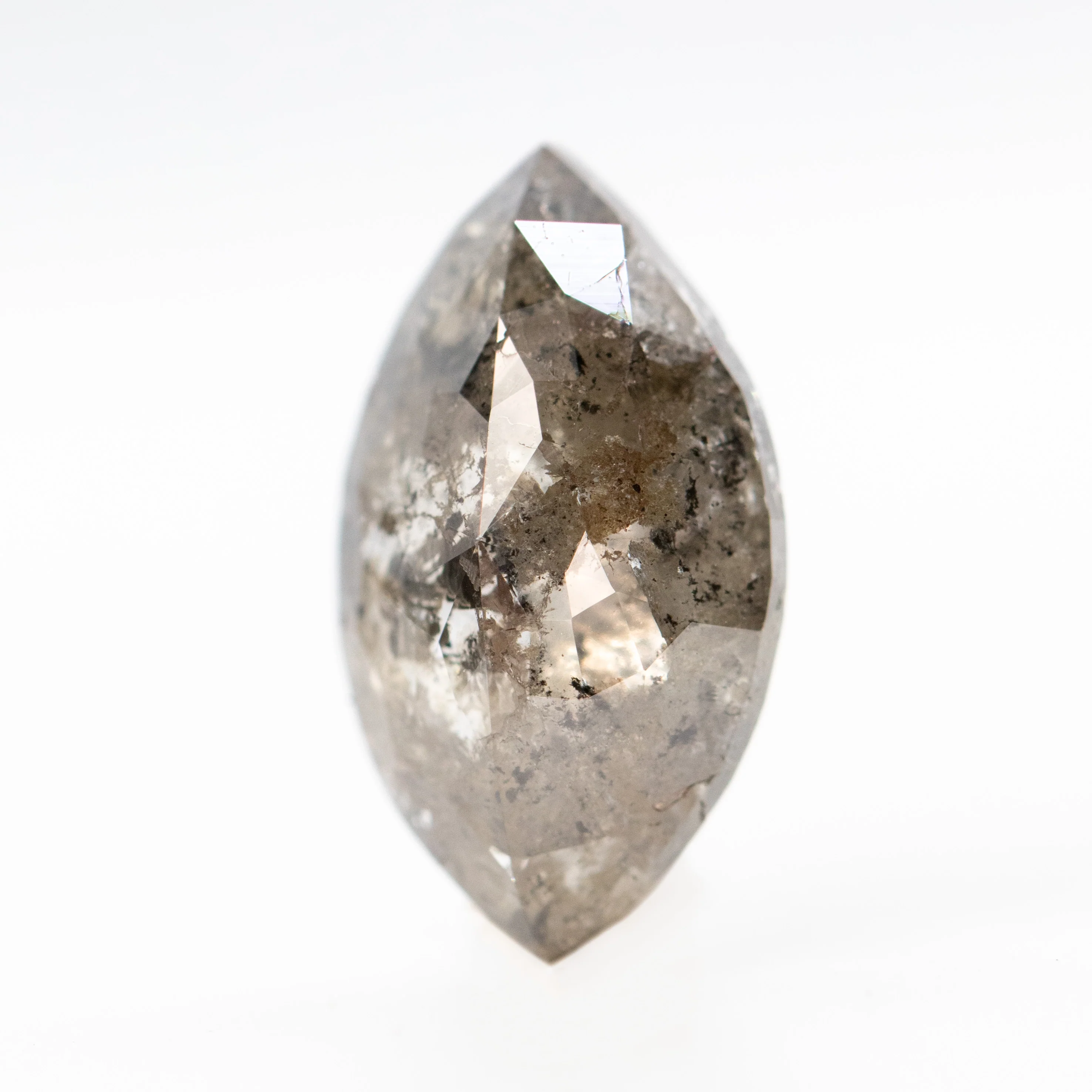 3.35 Carat Marquise Salt and Pepper Diamond for Custom Work - Inventory Code BCM335 - Image 3