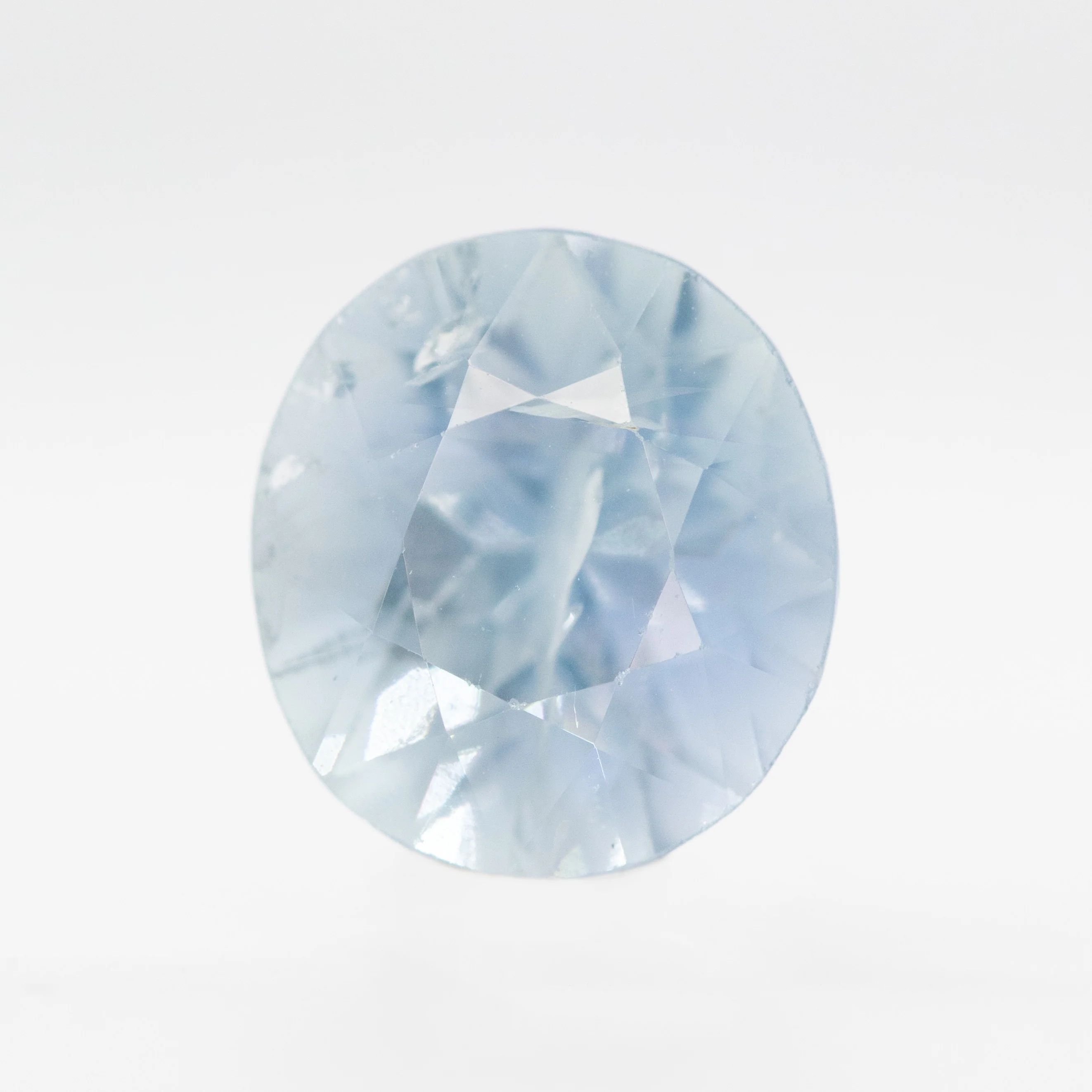 3.35 Carat Oval Icy Blue Sapphire for Custom Work - Inventory Code BOS335