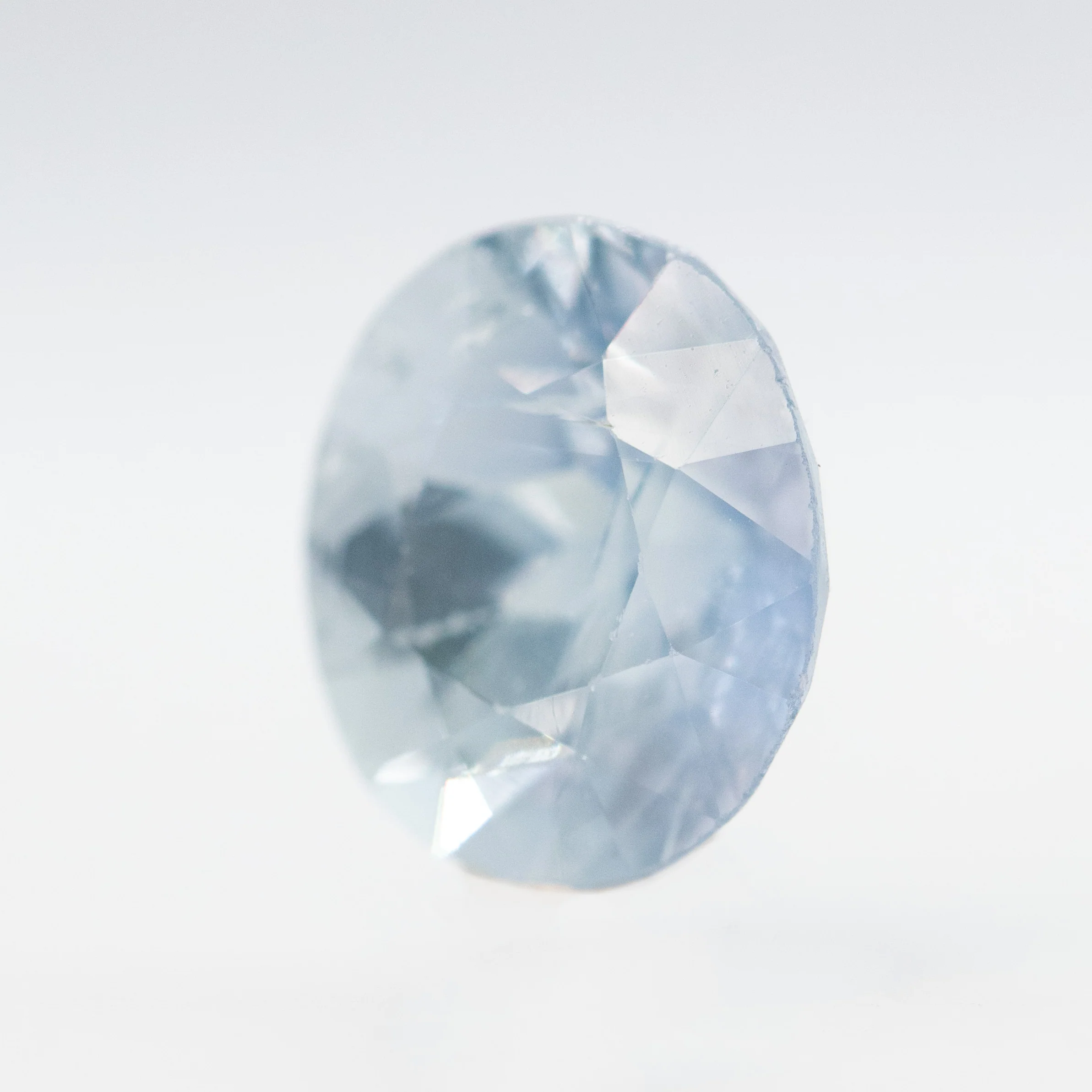 3.35 Carat Oval Icy Blue Sapphire for Custom Work - Inventory Code BOS335 - Image 3
