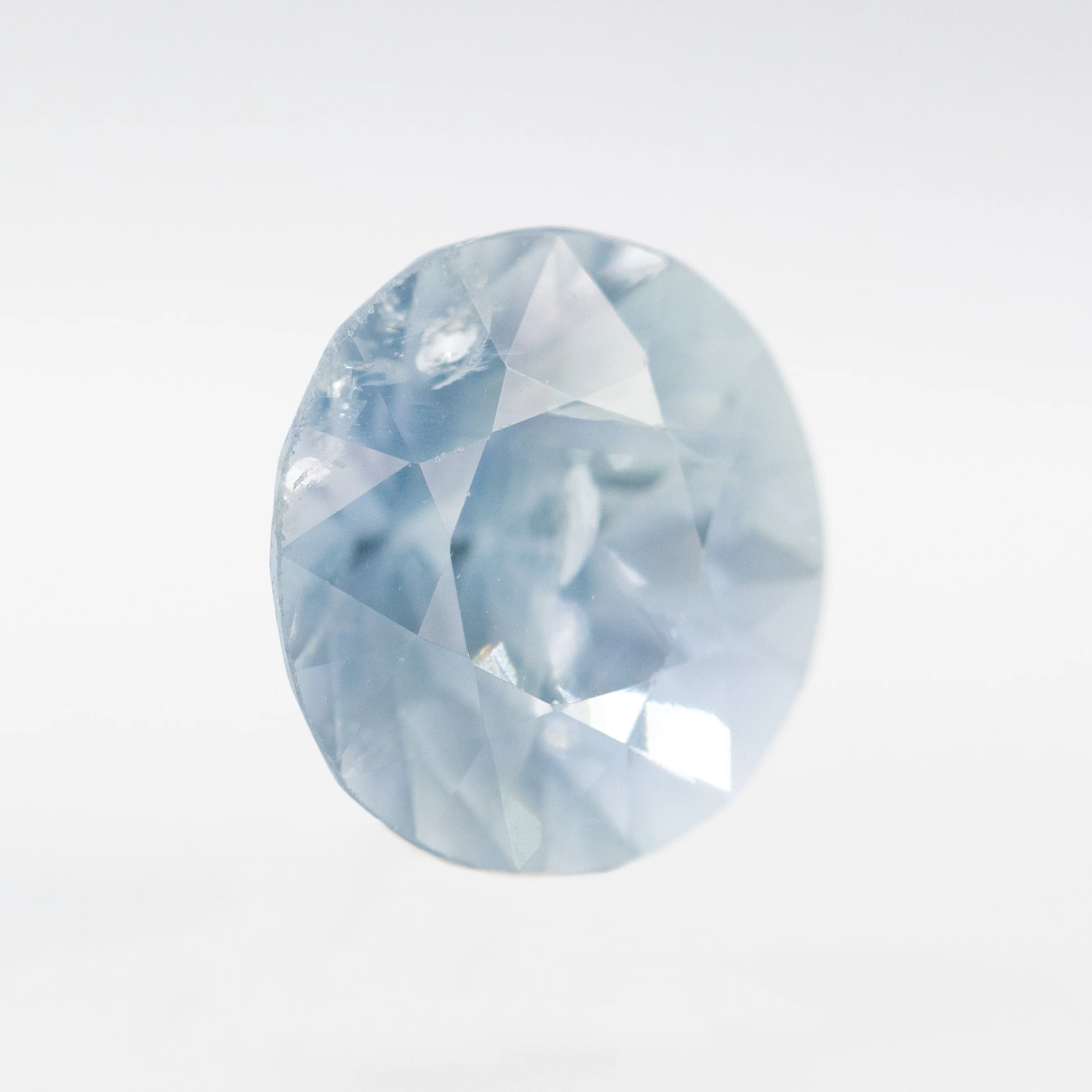 3.35 Carat Oval Icy Blue Sapphire for Custom Work - Inventory Code BOS335 - Image 4