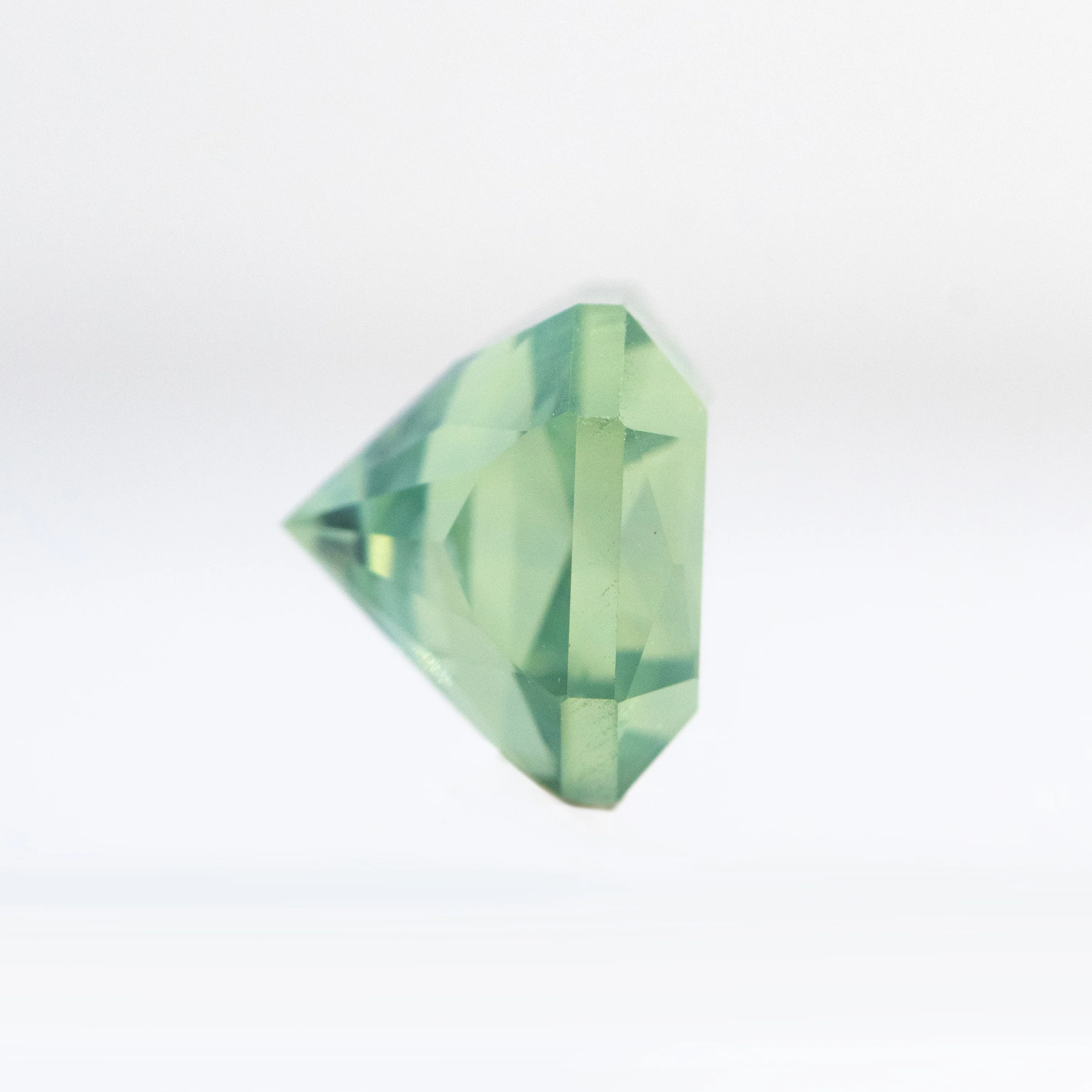 3.36 Carat Bright Teal Fantasy Cut Asscher Australian Sapphire for Custom Work - Inventory Code LTAS336 - Image 5