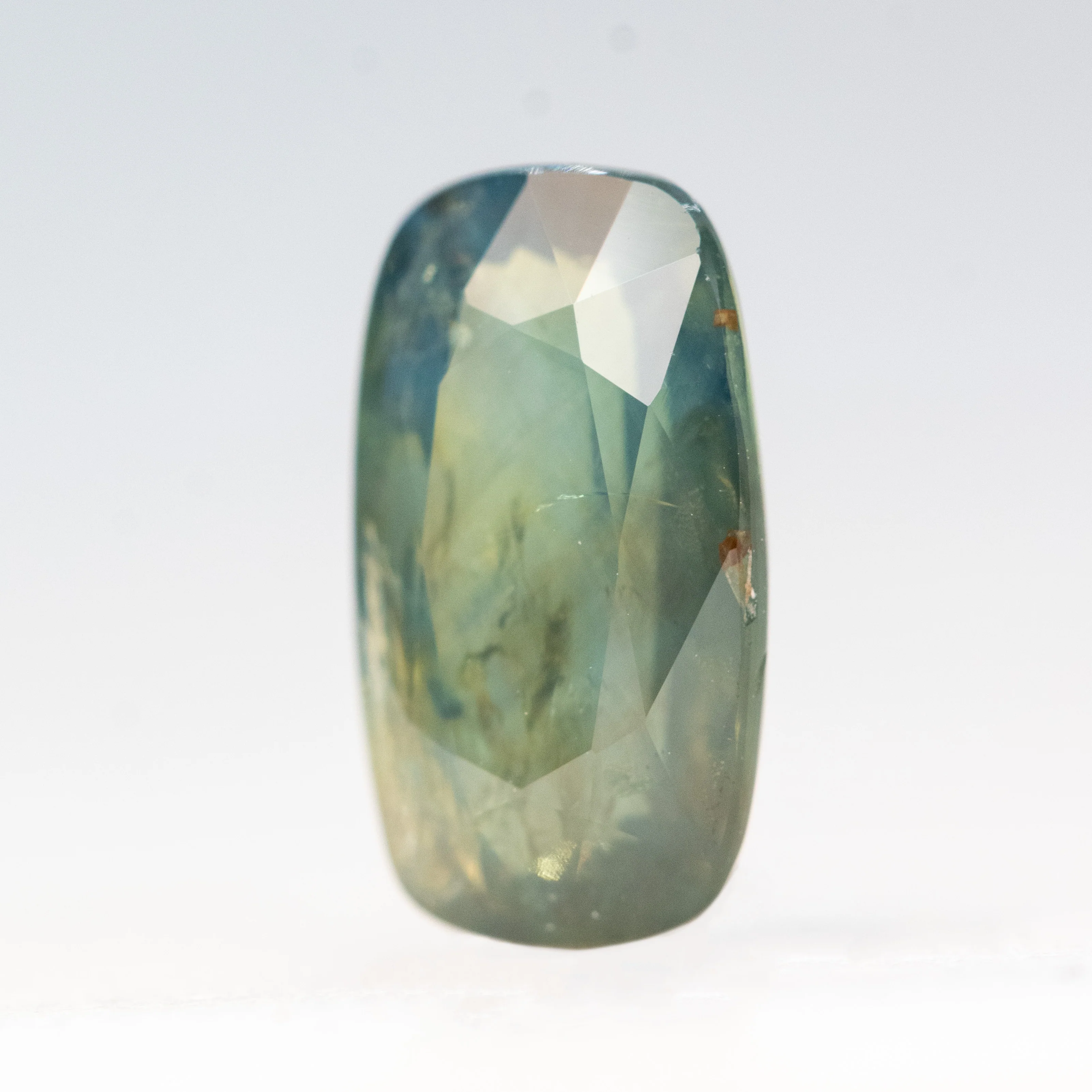 3.37 Carat Teal Elongated Cushion Sapphire for Custom Work - Inventory Code ECTS337 - Image 3