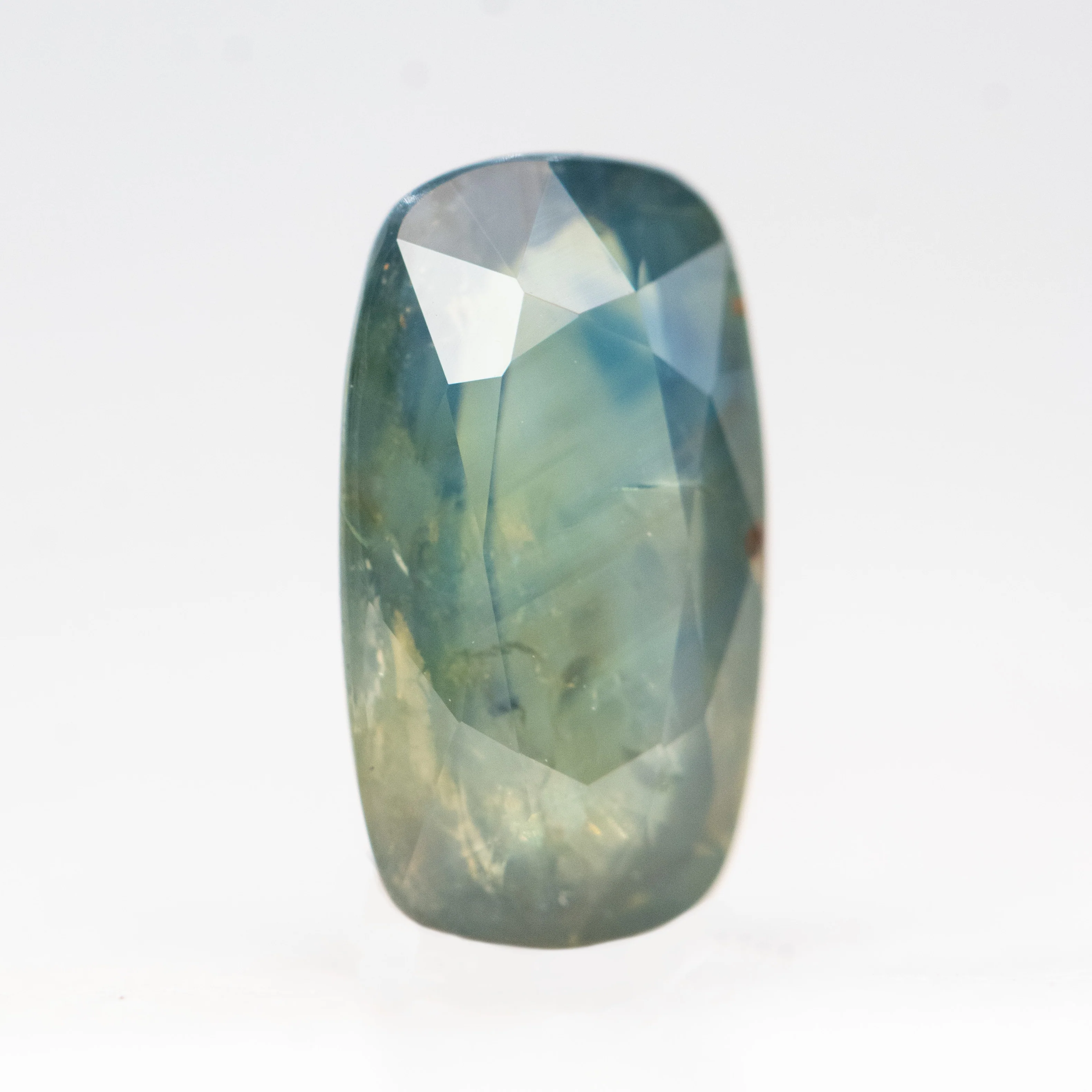 3.37 Carat Teal Elongated Cushion Sapphire for Custom Work - Inventory Code ECTS337 - Image 4
