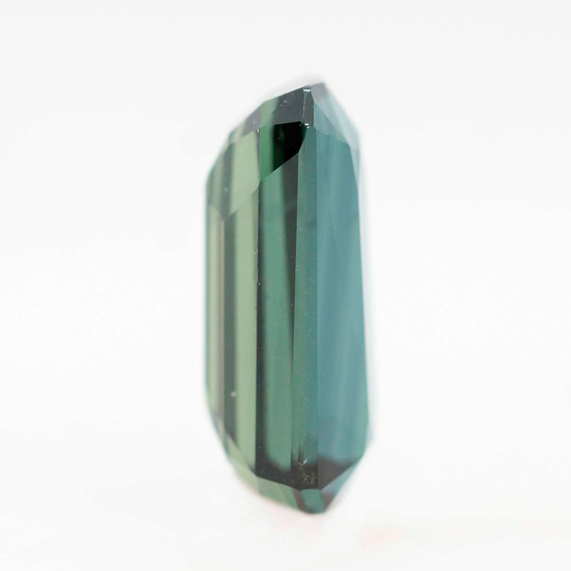 3.39 Carat Teal Fancy Emerald Cut Sapphire for Custom Work - Inventory Code TAS339 - Image 5