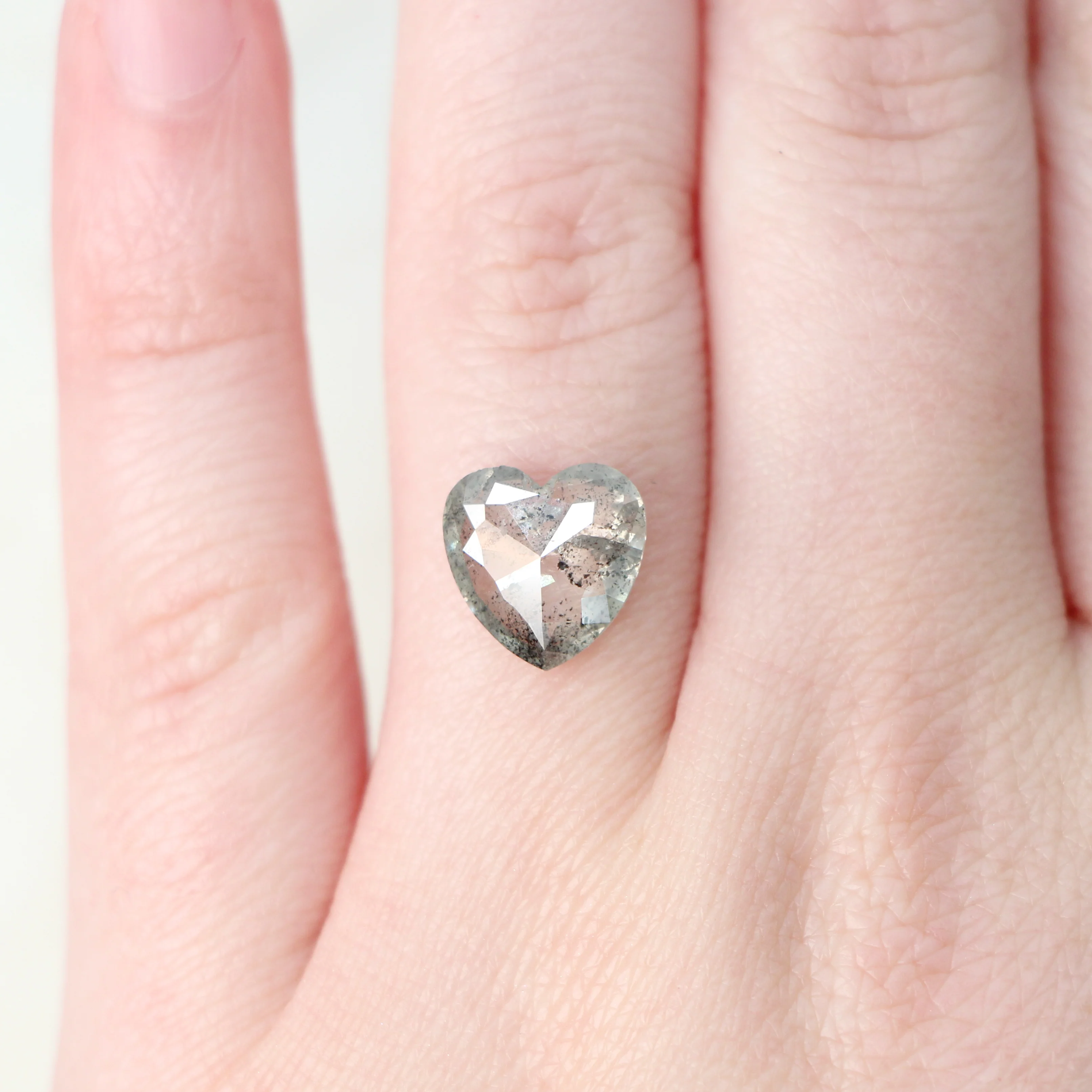 3.40 Carat Gray Heart Salt and Pepper Diamond for Custom Work - Inventory Code CCH340 - Image 3