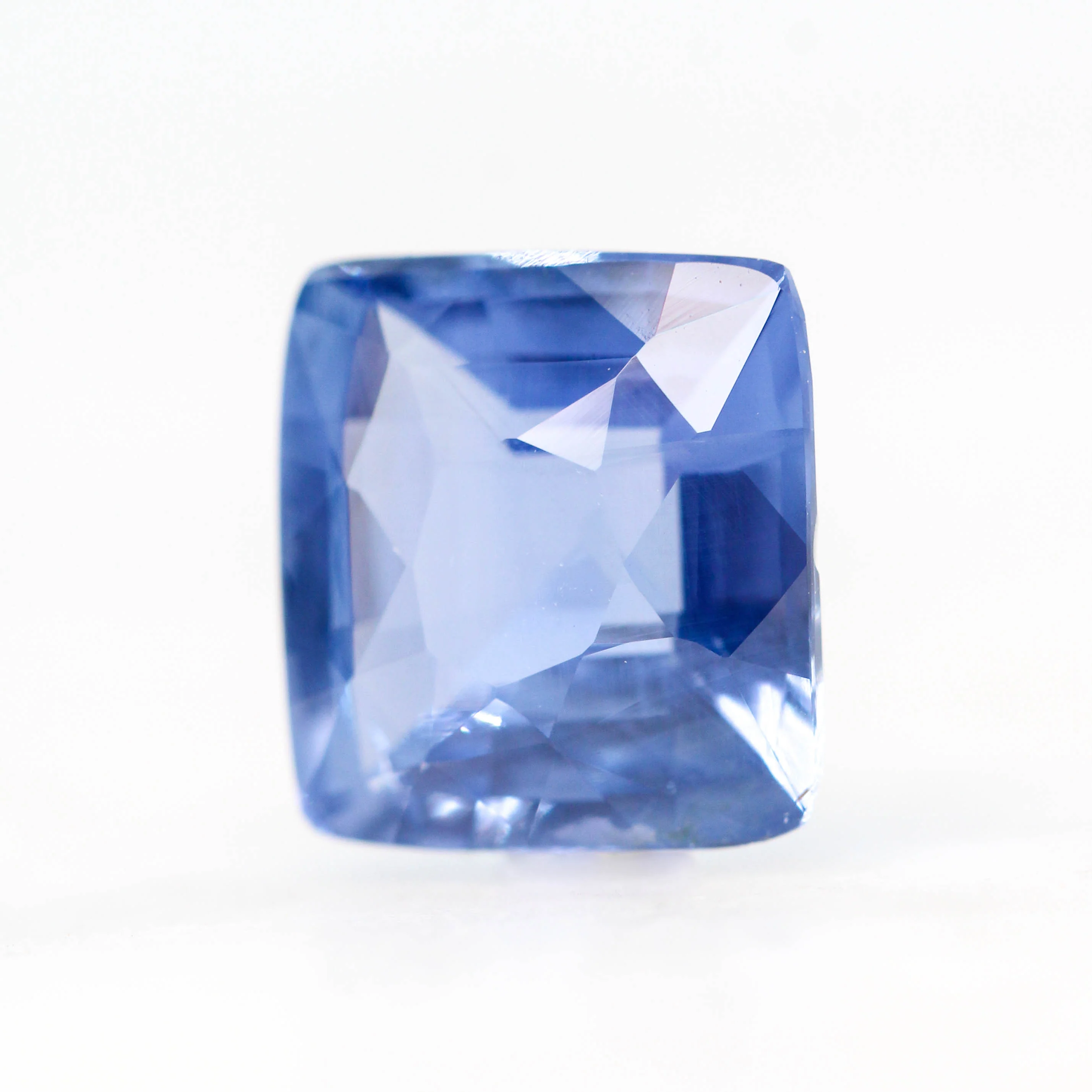 3.40 Carat Cornflower Blue Cushion Cut Sapphire for Custom Work - Inventory Code CBCS340 - Image 3