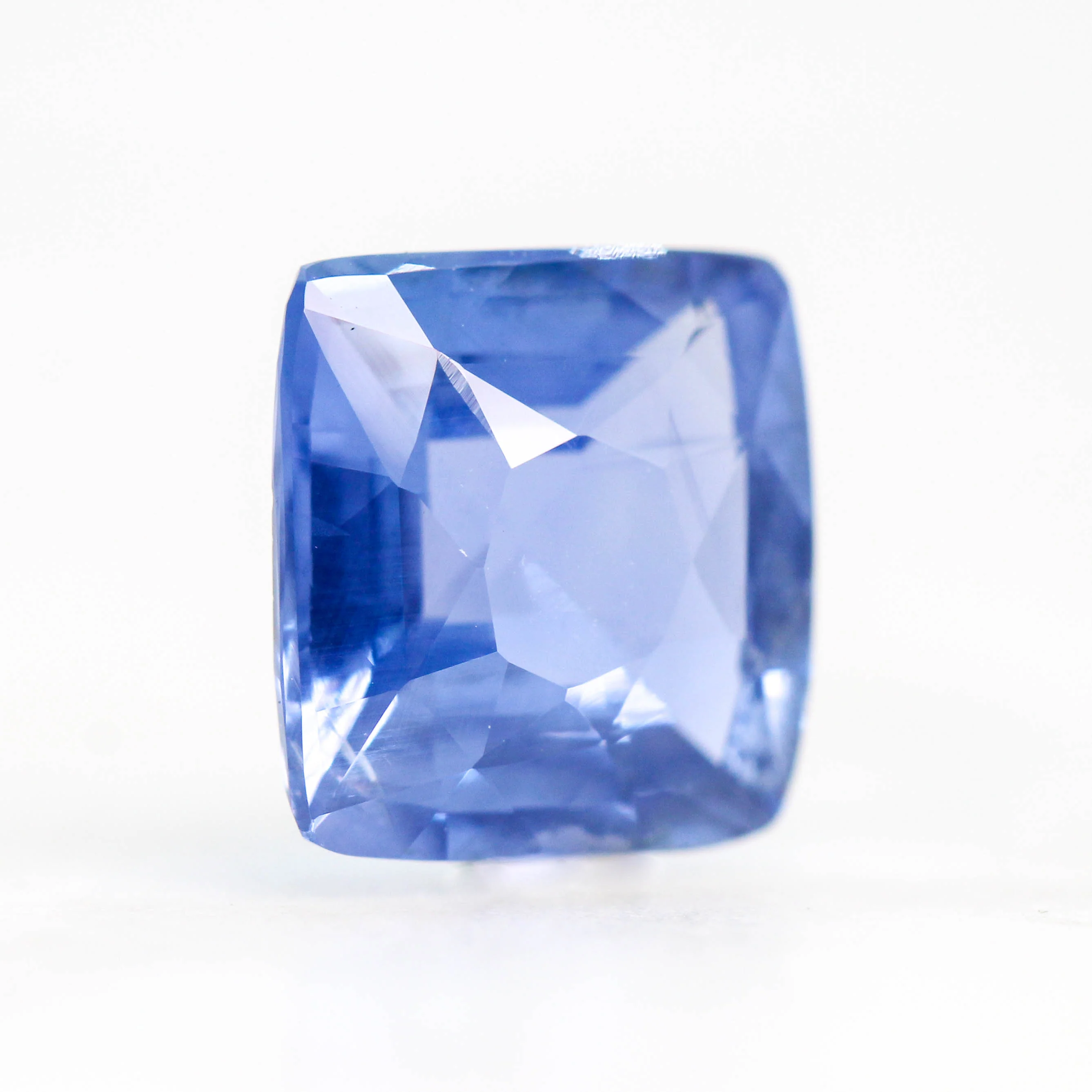 3.40 Carat Cornflower Blue Cushion Cut Sapphire for Custom Work - Inventory Code CBCS340 - Image 4