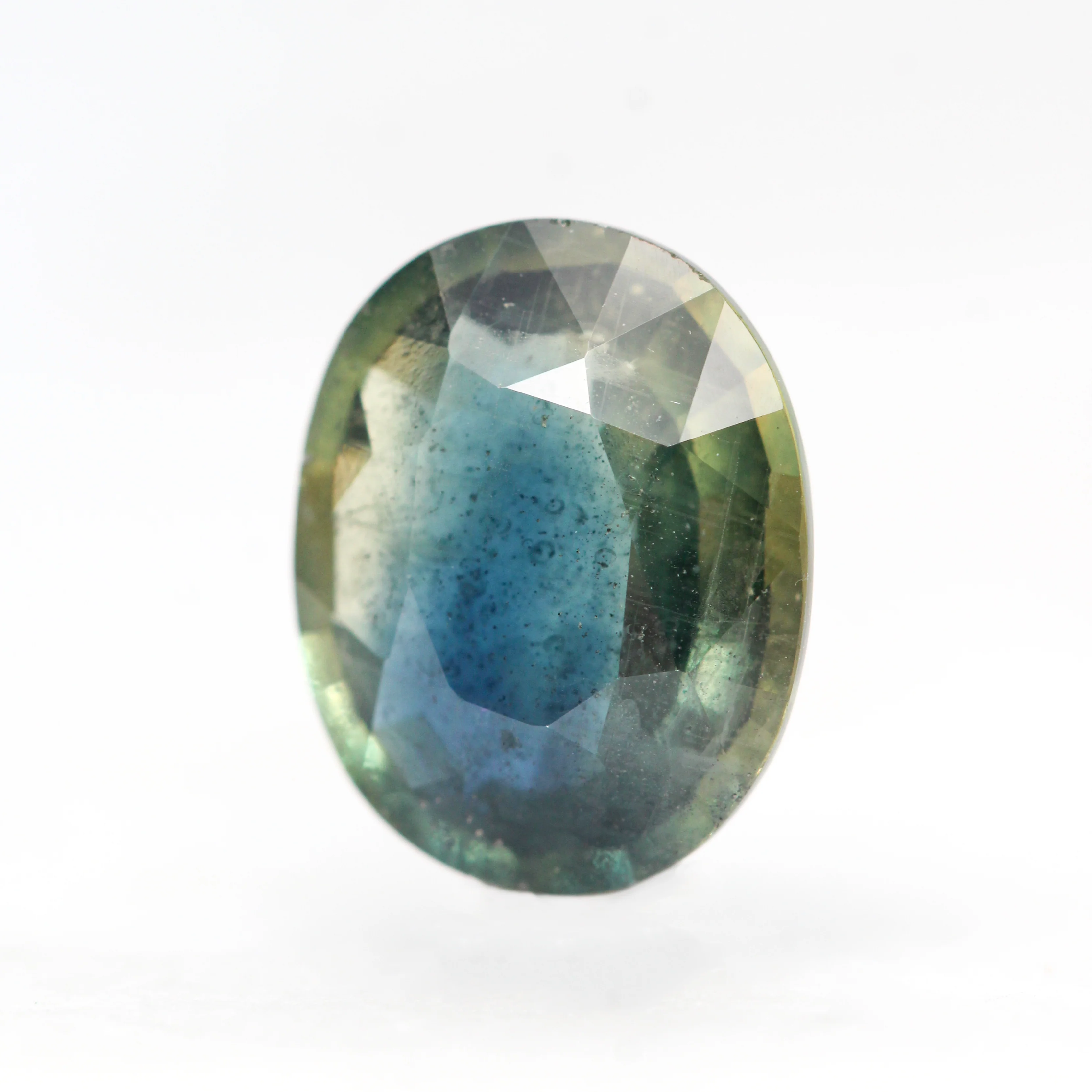 3.47 Carat Blue-Green Oval Sapphire for Custom Work - Inventory Code MCOS347 - Image 3
