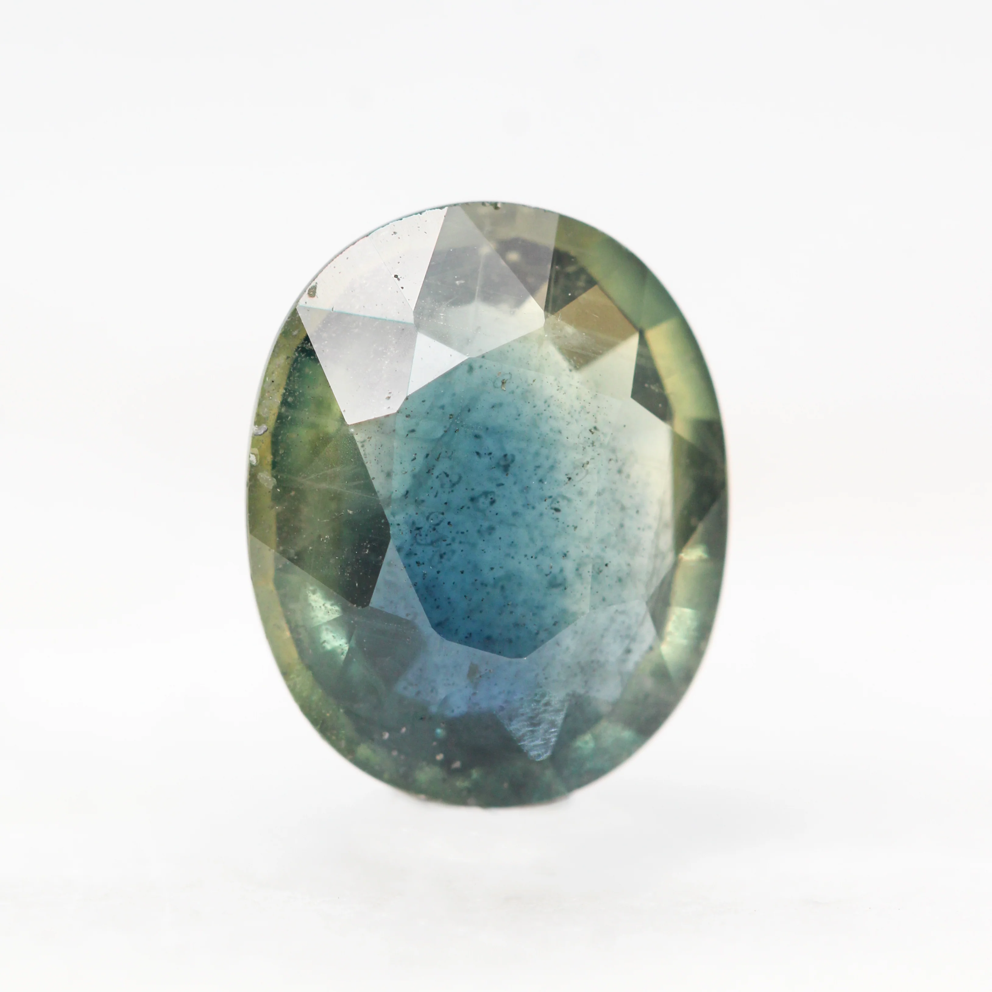 3.47 Carat Blue-Green Oval Sapphire for Custom Work - Inventory Code MCOS347 - Image 4