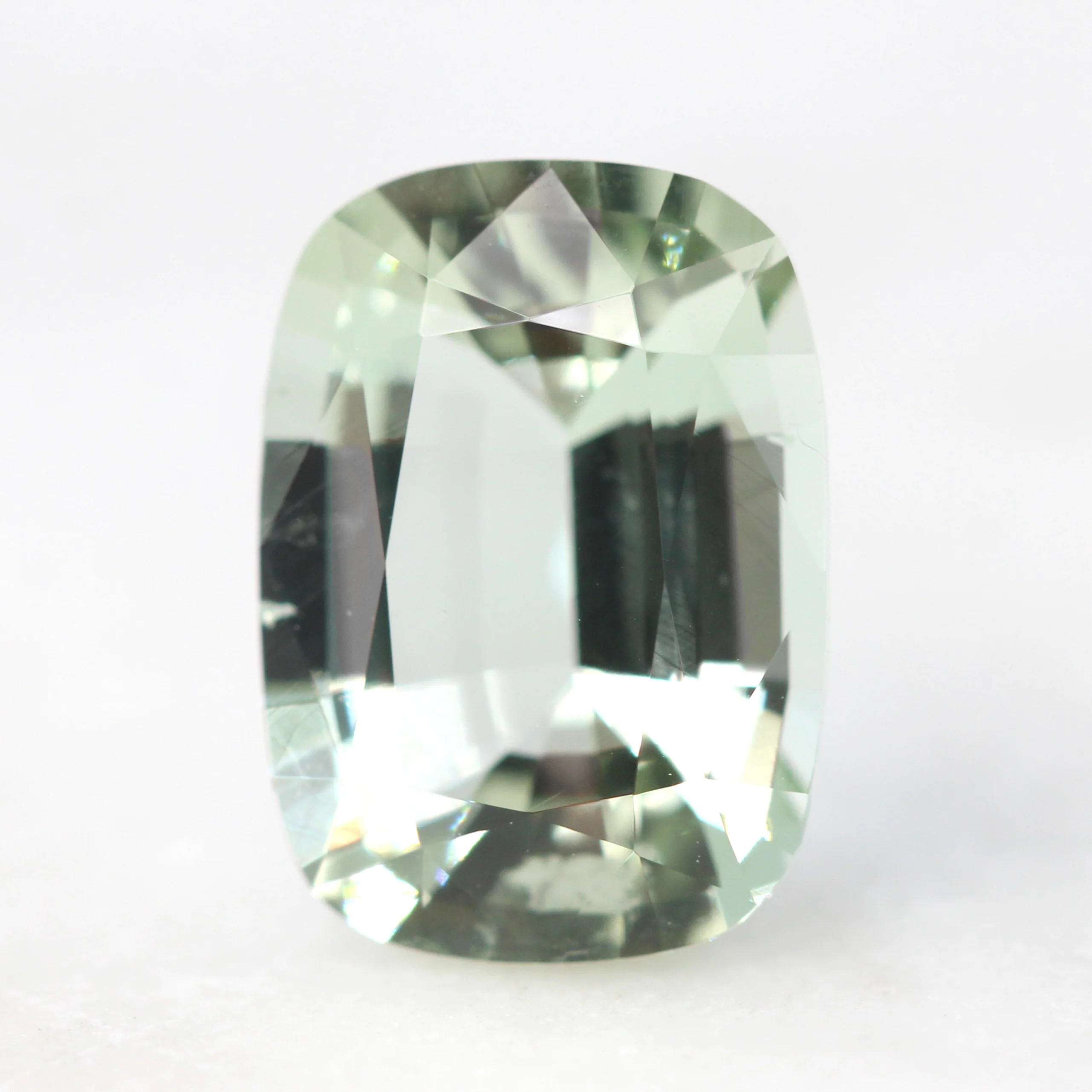 3.50 Carat Elongated Cushion Cut Mint Green Tourmaline for Custom Work - Inventory Code CGT350 - Image 3