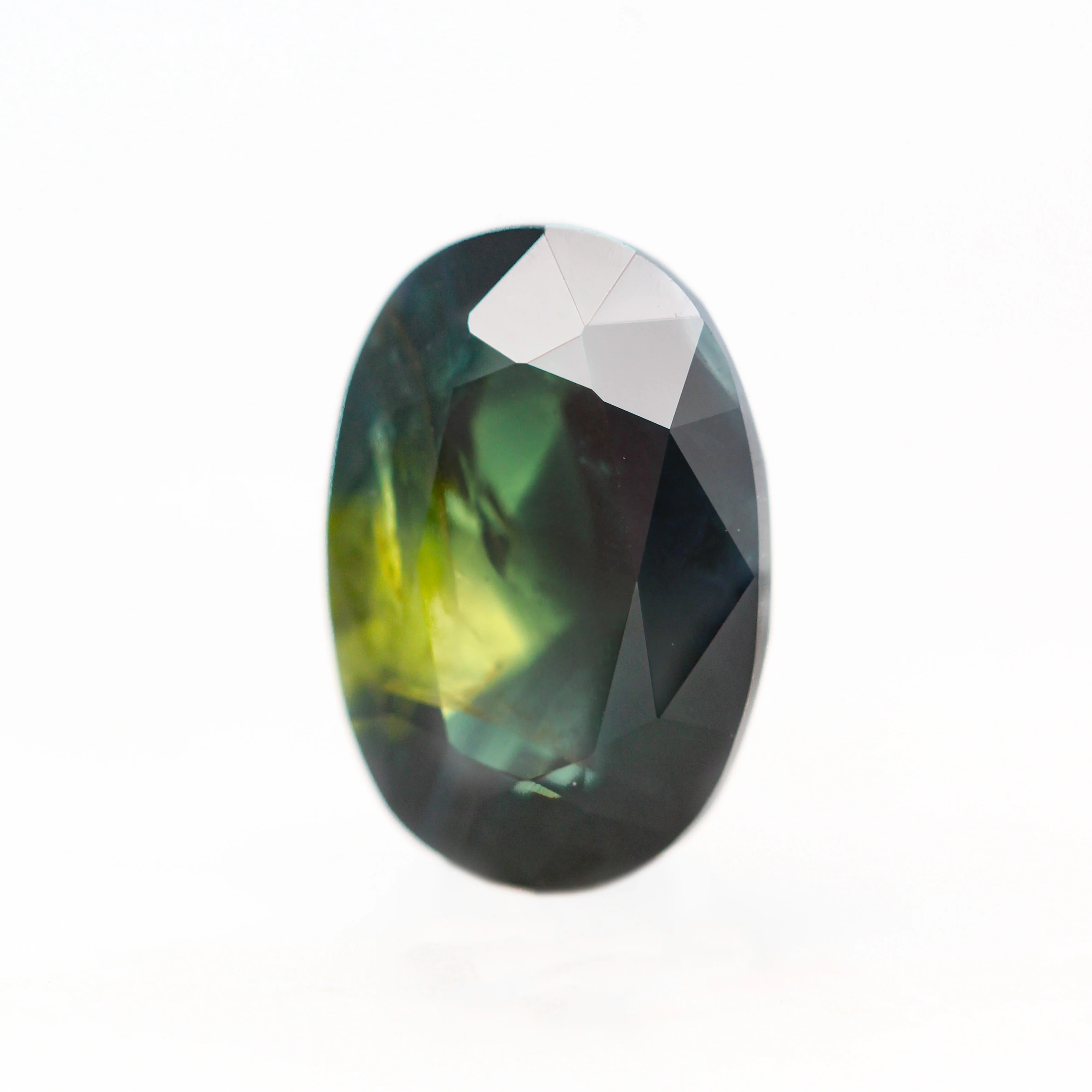 3.50 Carat Yellow-Green Oval Sapphire for Custom Work - Inventory Code YGOS350 - Image 3