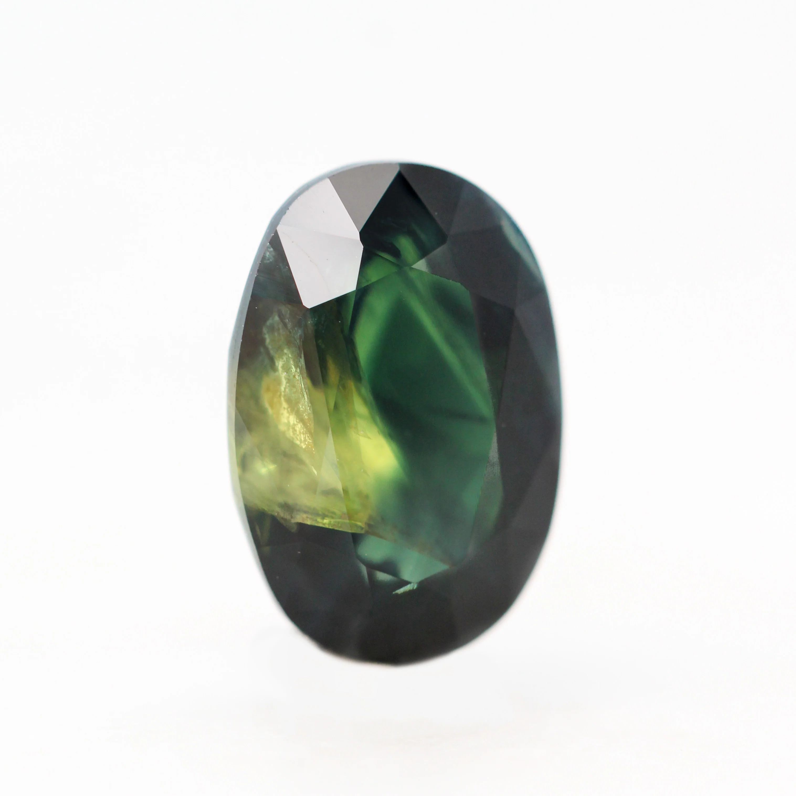 3.50 Carat Yellow-Green Oval Sapphire for Custom Work - Inventory Code YGOS350 - Image 4