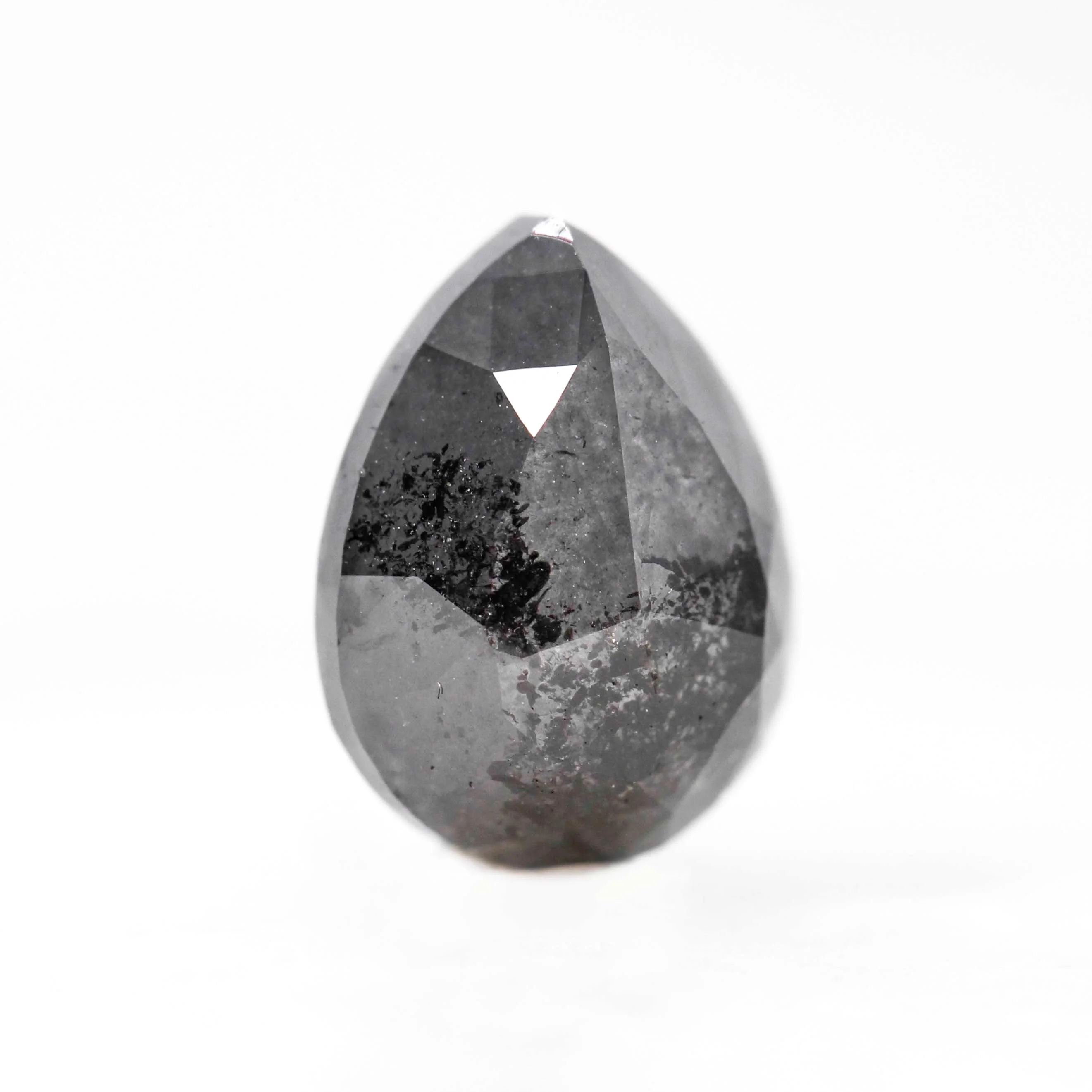 3.53 Carat Black Pear Salt and Pepper Diamond for Custom Work - Inventory Code BCP353 - Image 3